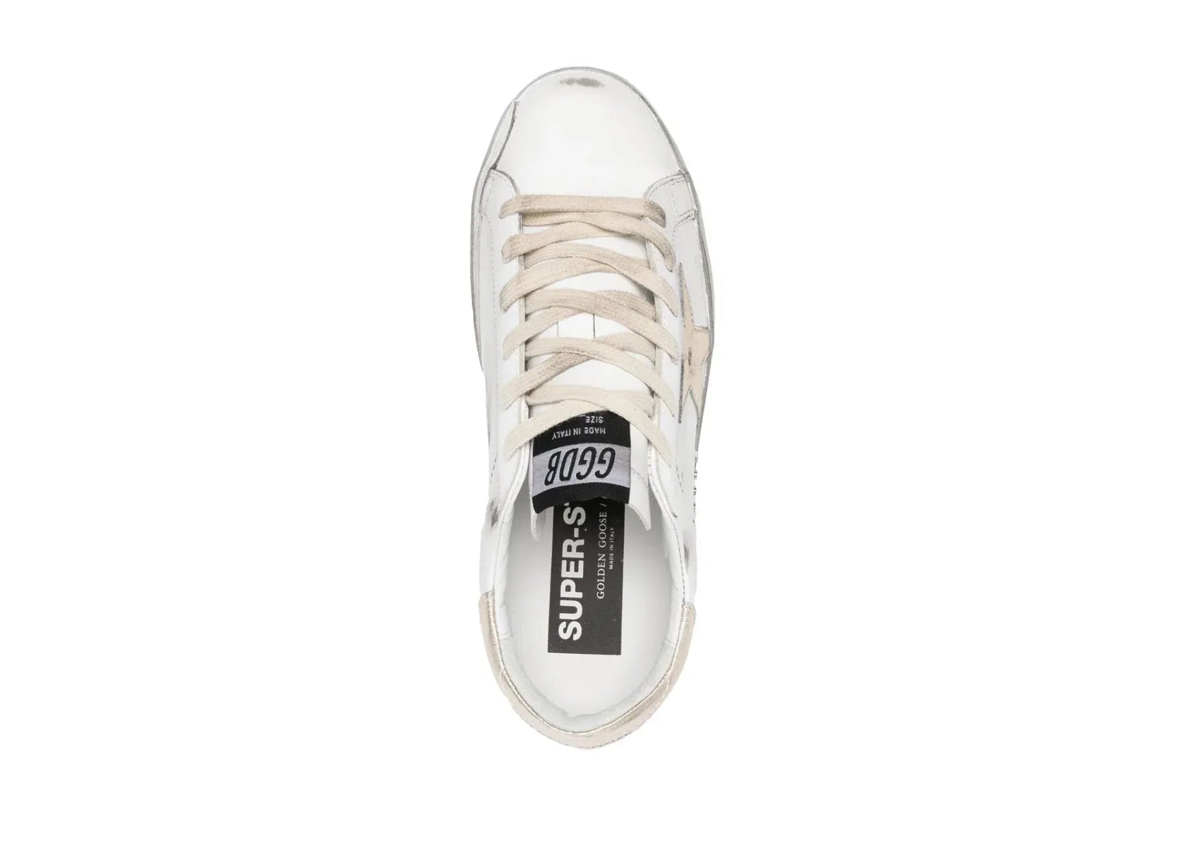Golden Goose Super-Star White Gold Sparkle