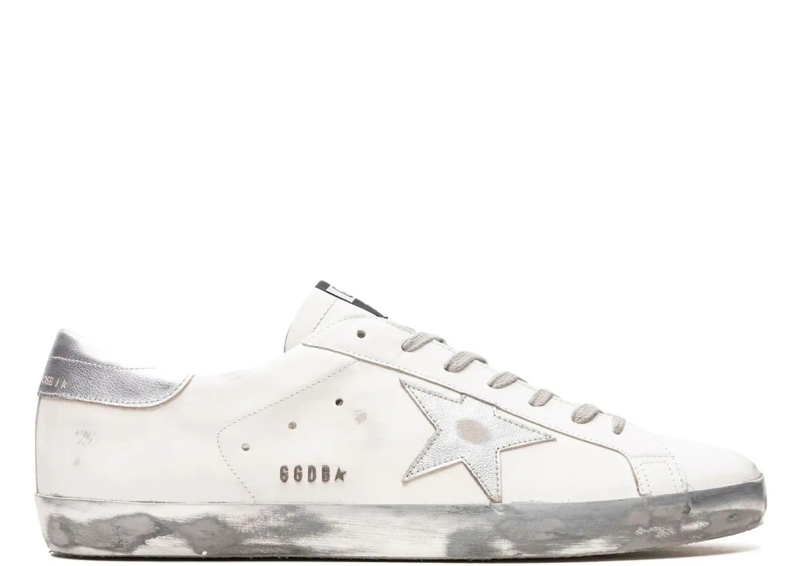 Golden Goose Super-Star White Silver Glitter