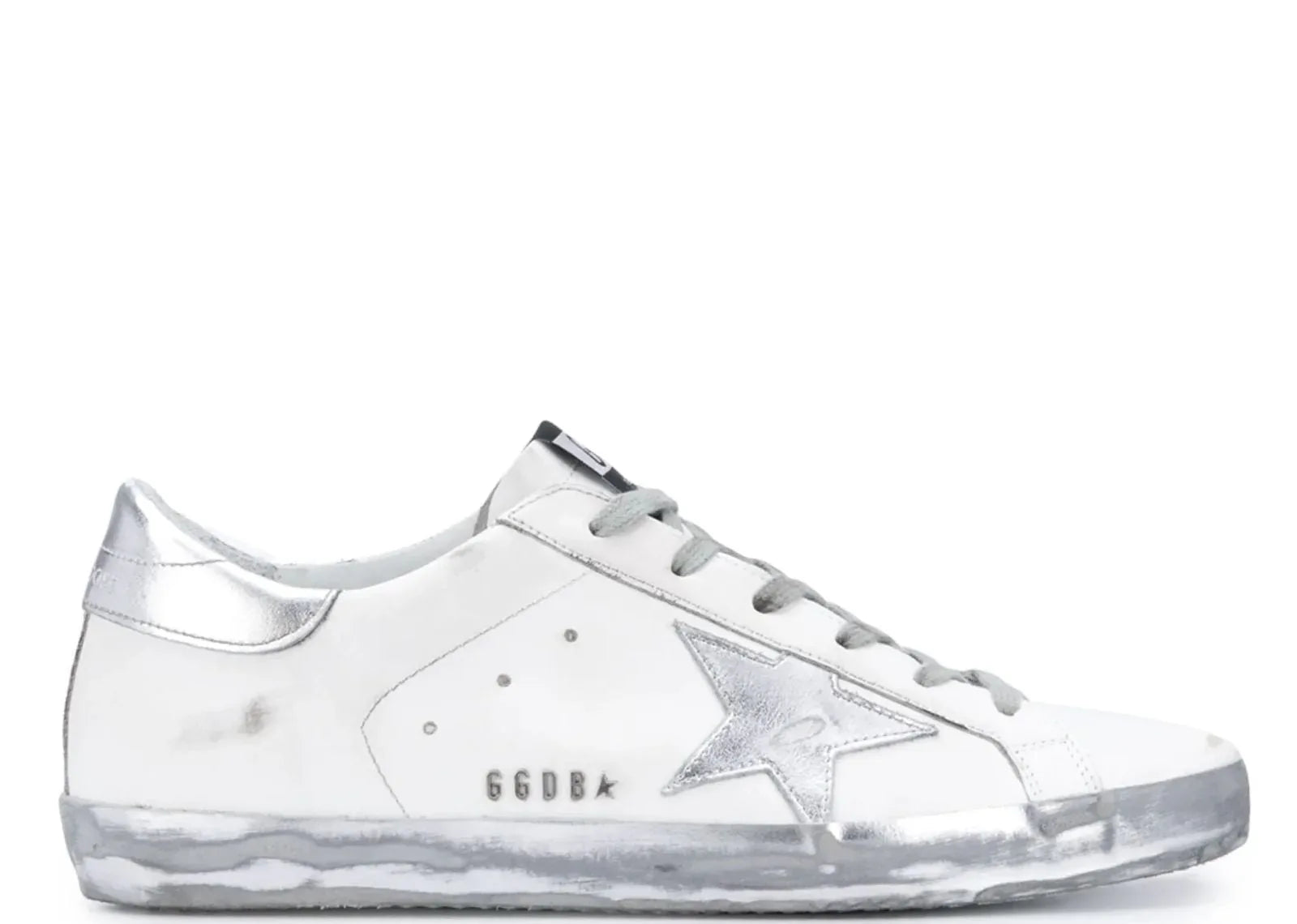 Golden Goose Super-Star White Silver Sparkle