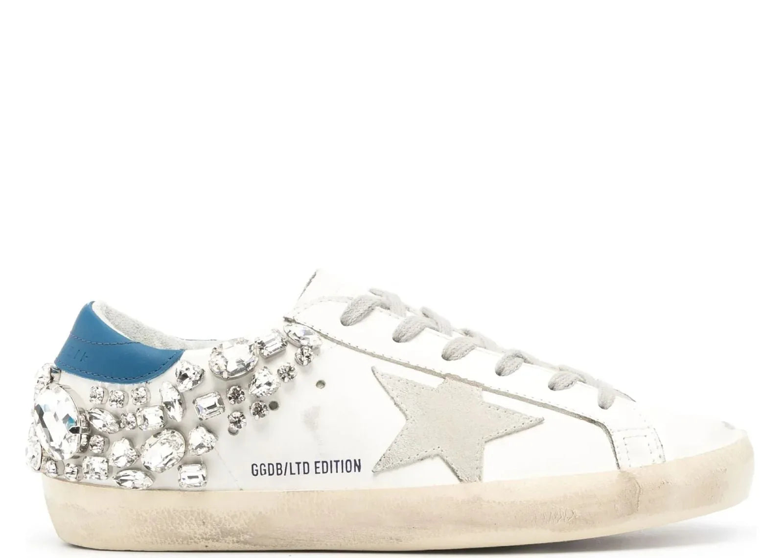 Golden Goose Super-Star White Swarovski Stone