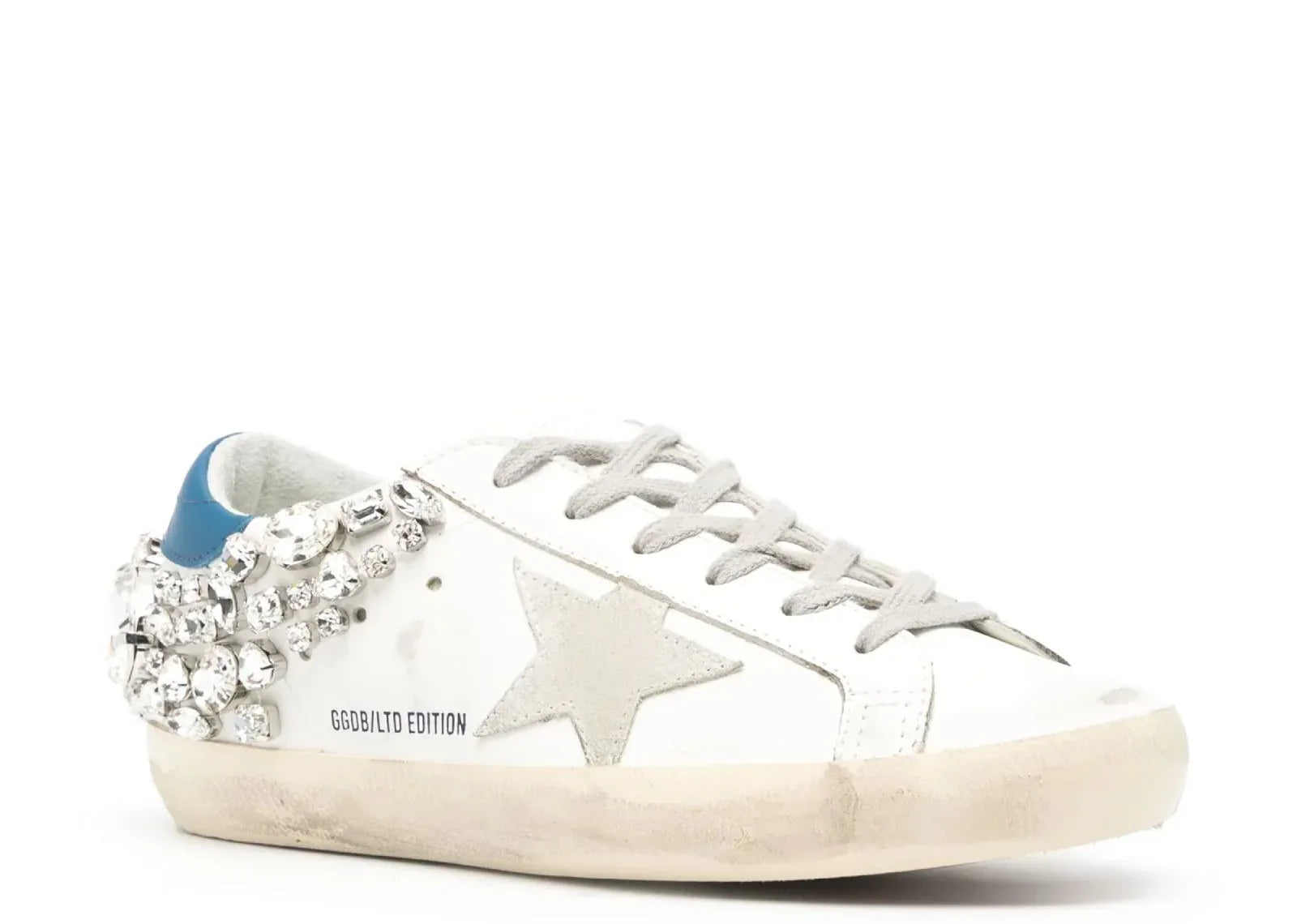 Golden Goose Super-Star White Swarovski Stone
