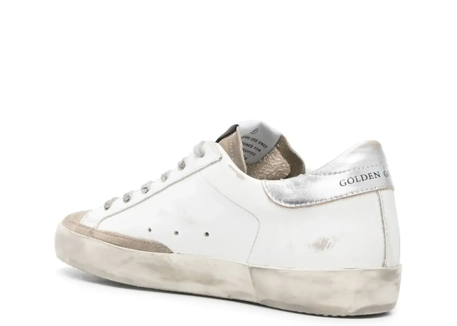 Golden Goose Super-Star White Zebra Pony Star Silver Heel