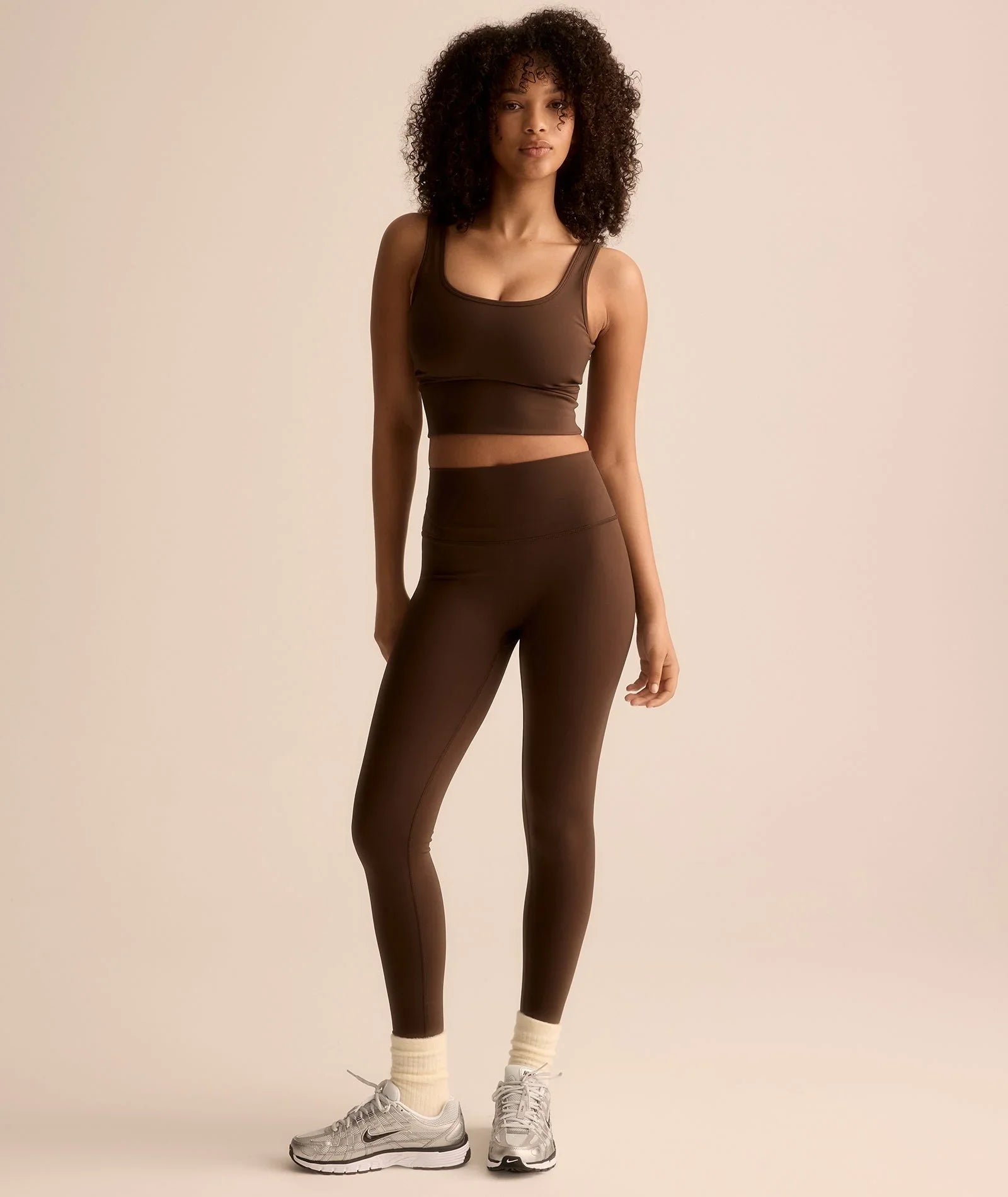 VEHLA LEGGINGS - CHOC - Tayt