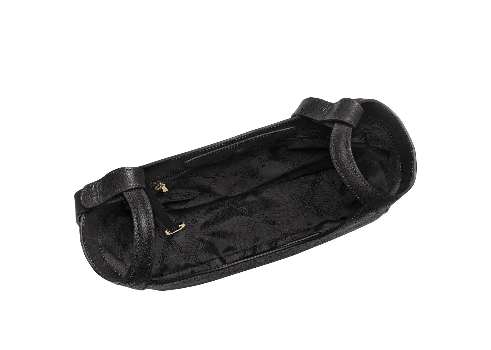 Longchamp Le Foulonné Lare Hobo Bag Black