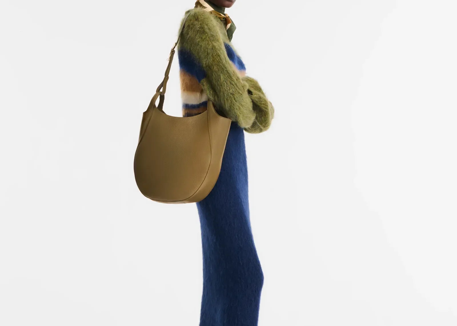 Longchamp Le Foulonné Lare Hobo Bag Caper