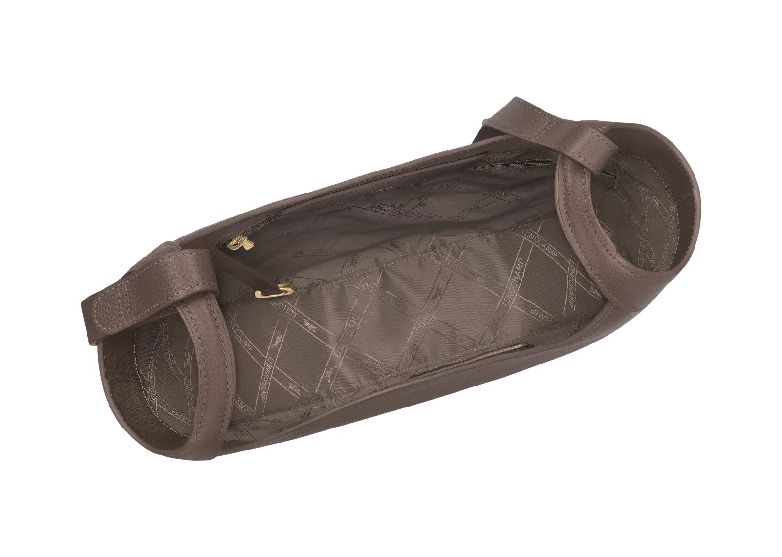 Longchamp Le Foulonné Lare Hobo Bag Taupe