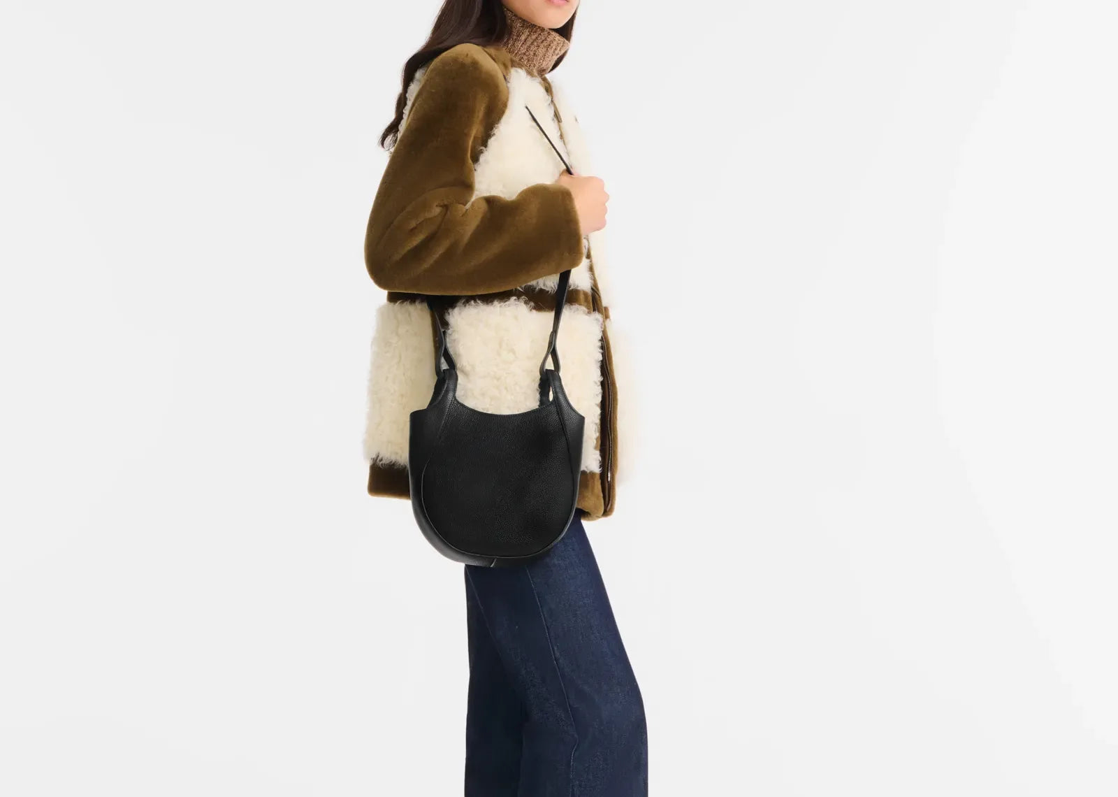 Longchamp Le Foulonné Small Crossbody Bag Black