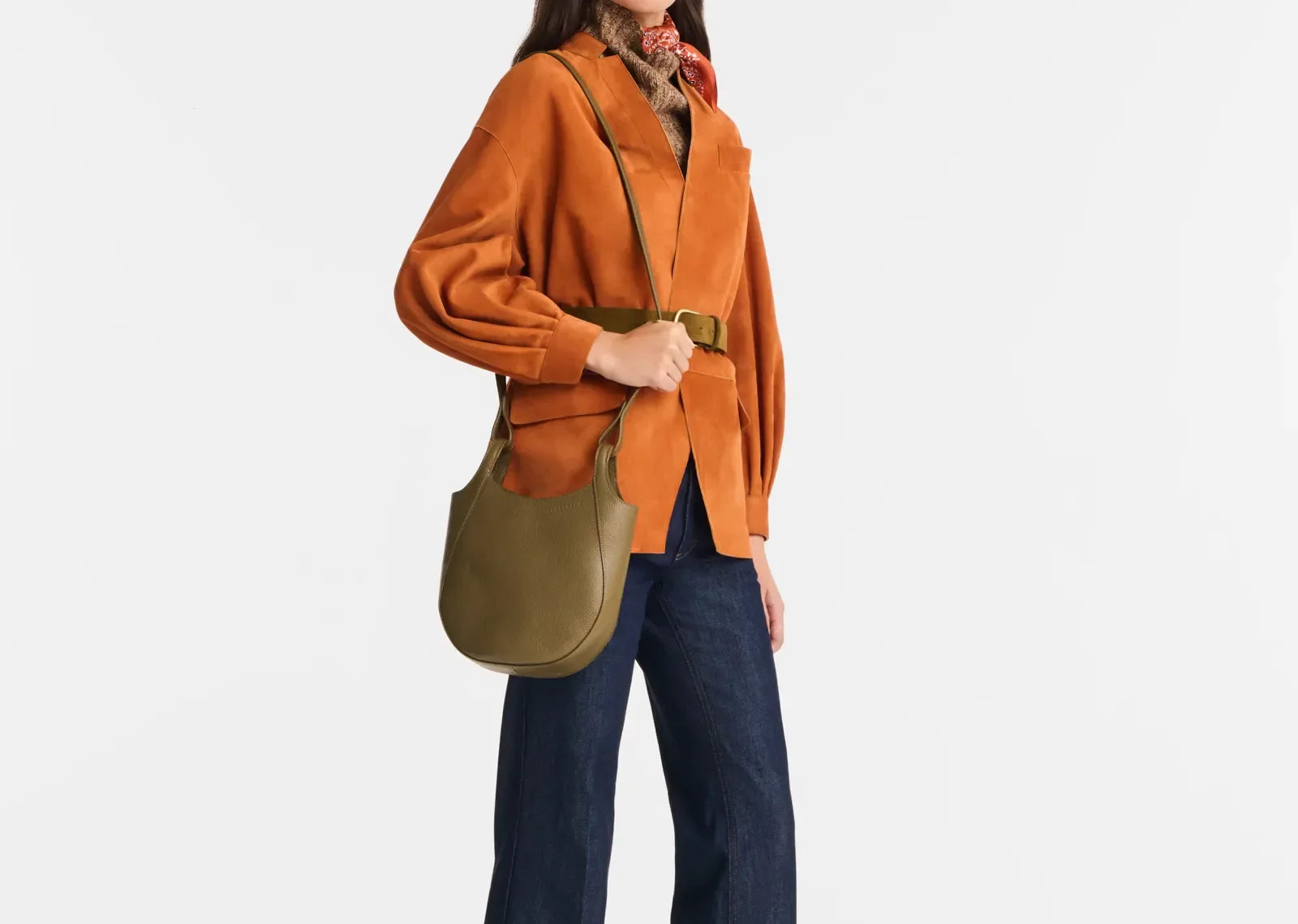 Longchamp Le Foulonné Small Crossbody Bag Caper