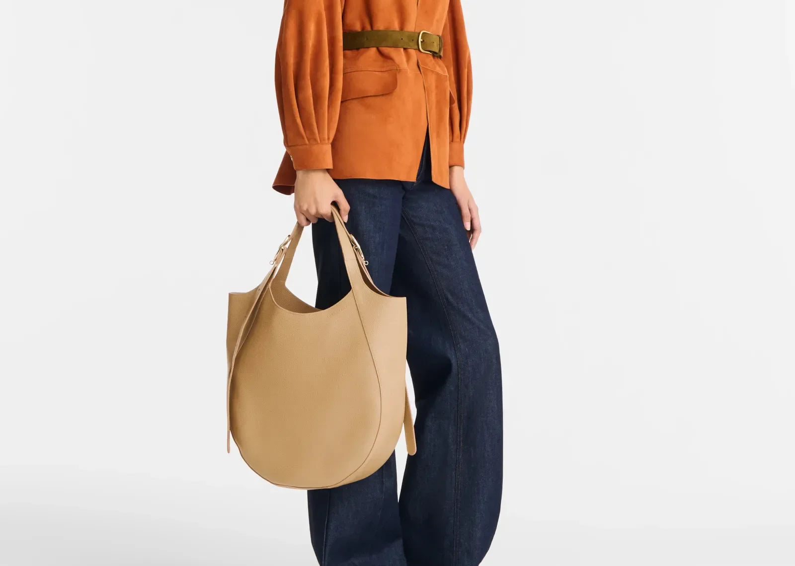 Longchamp Le Foulonné XL Tote Bag Biscuit