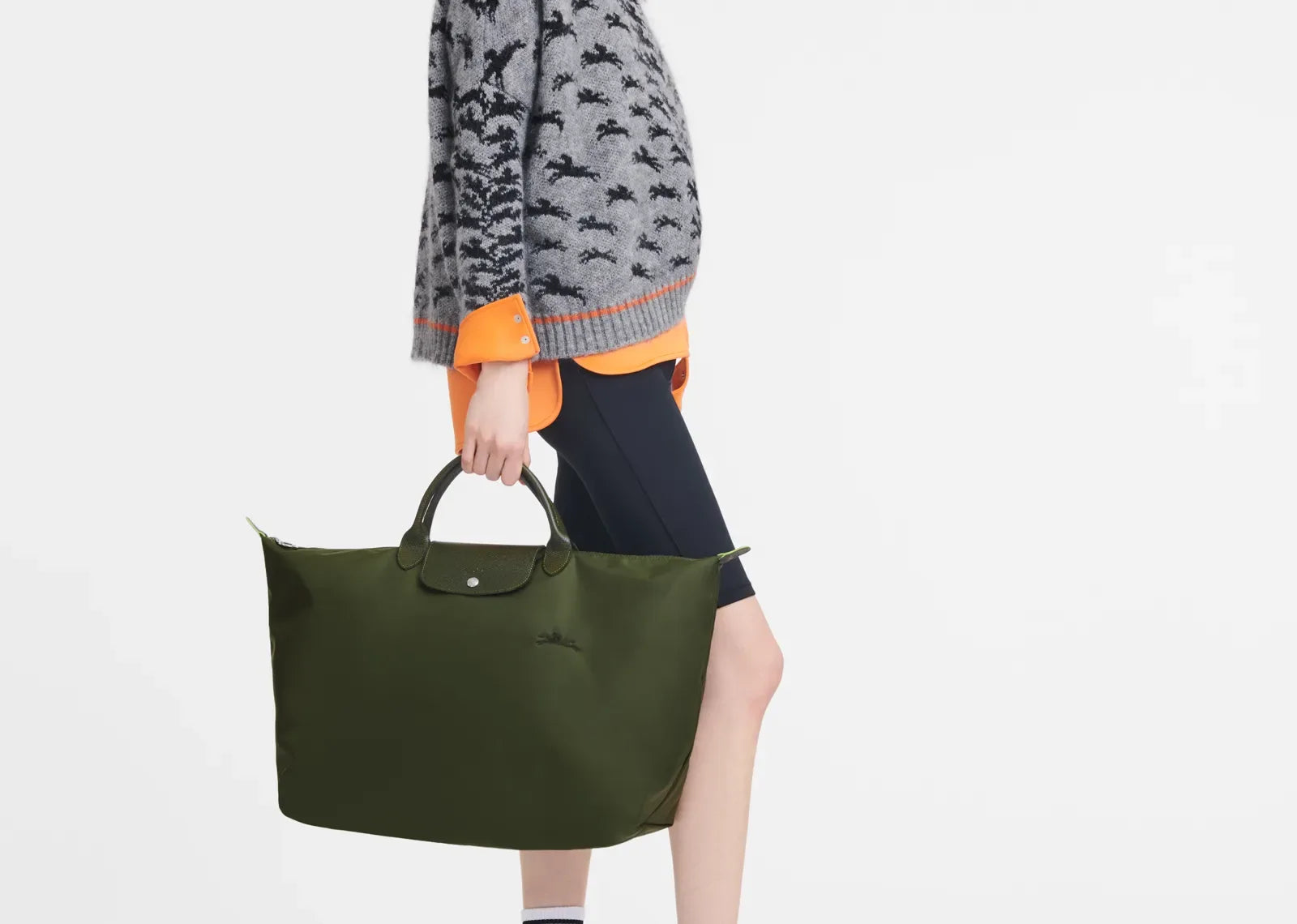 Longchamp Le Pliage Green L Travel Bag Forest