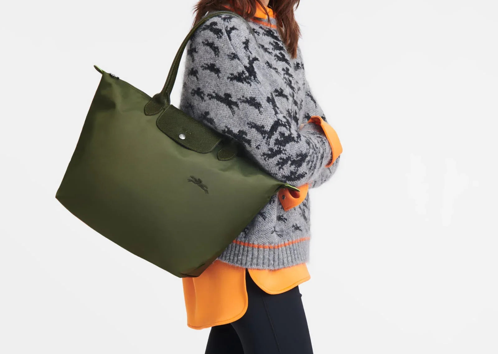 Longchamp Le Pliage Green Large Tote Bag Forest