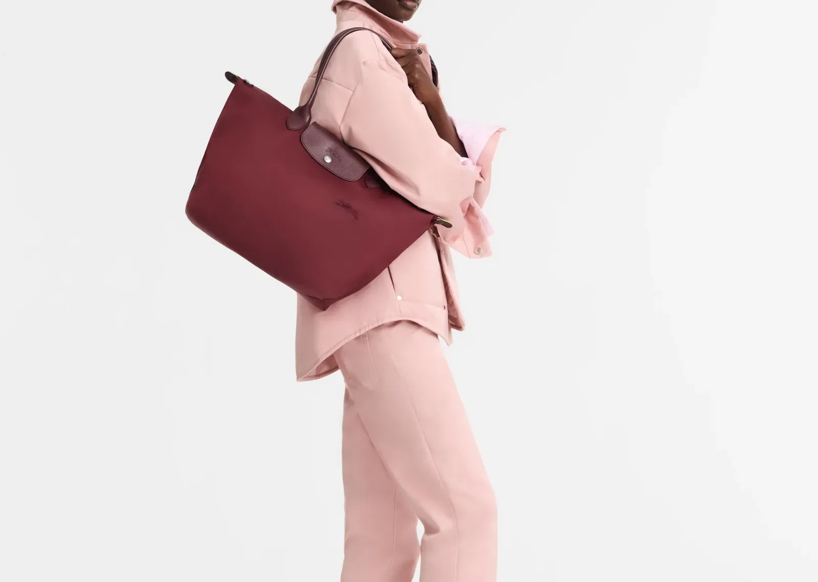 Longchamp Le Pliage Green Large Tote Bag Pomegranate