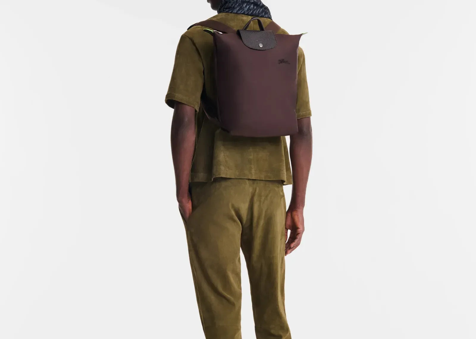 Longchamp Le Pliage Green M Backpack Mocha