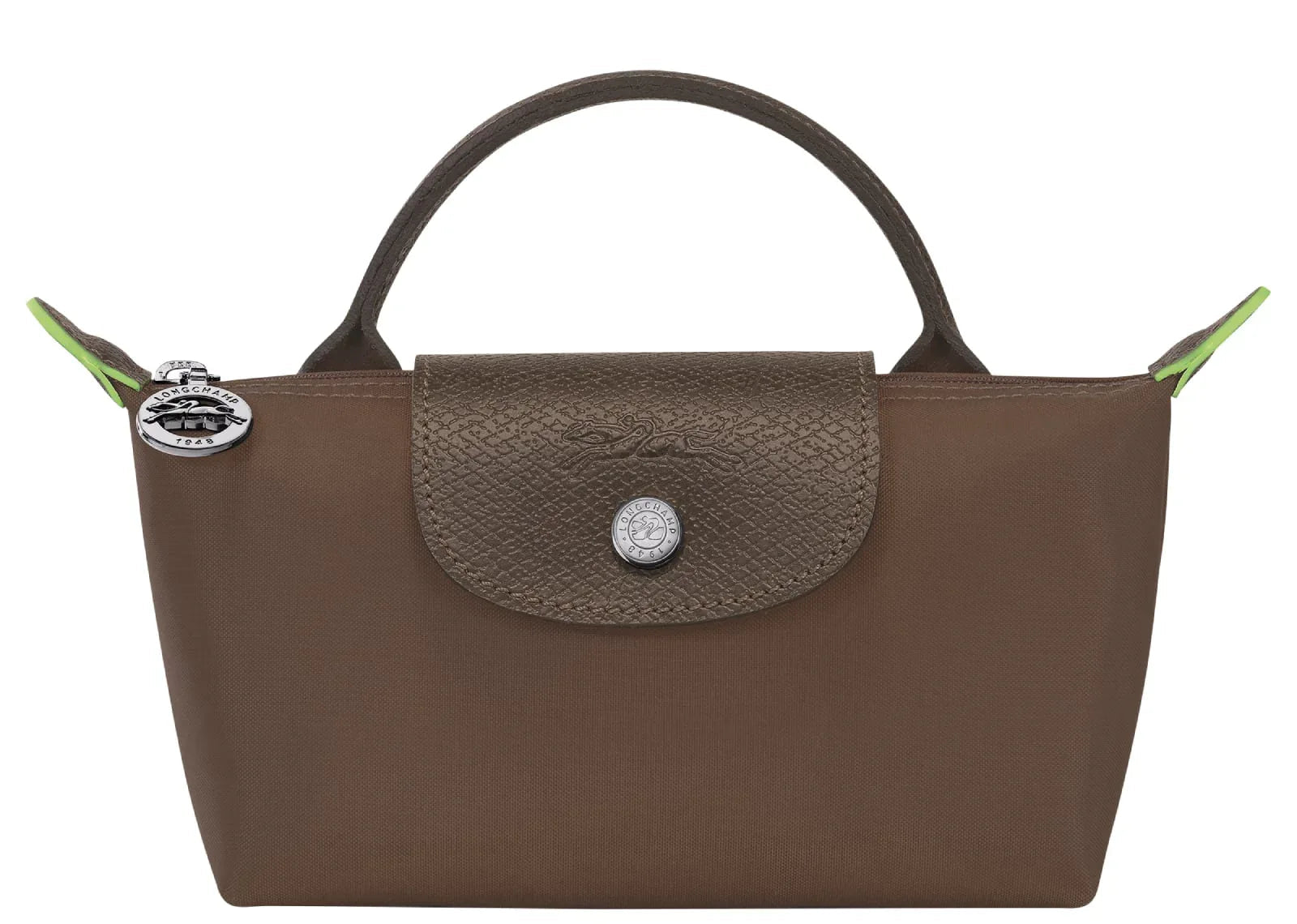 Longchamp Le Pliage Green Pouch With Handle Terra