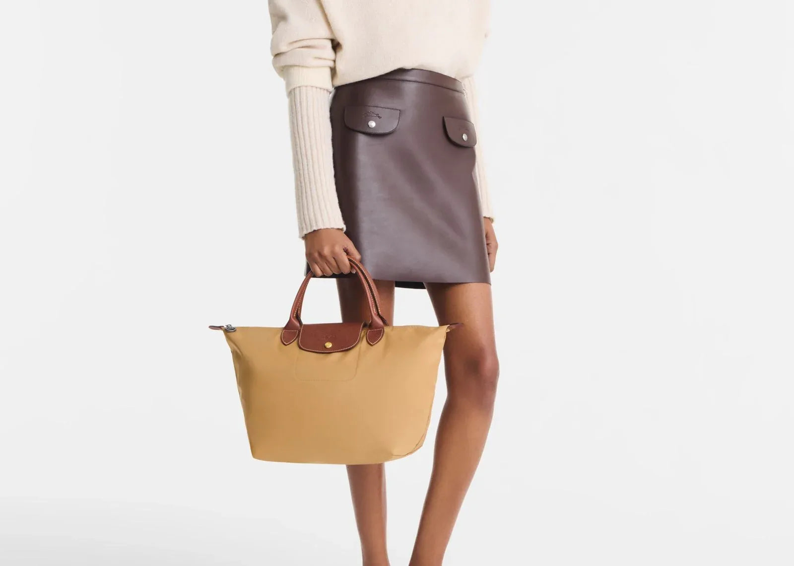 Longchamp Le Pliage Original Medium Handbag Fawn