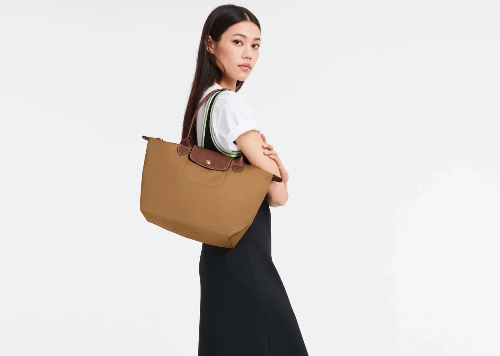 Longchamp Le Pliage Original Medium Tote Bag Fawn