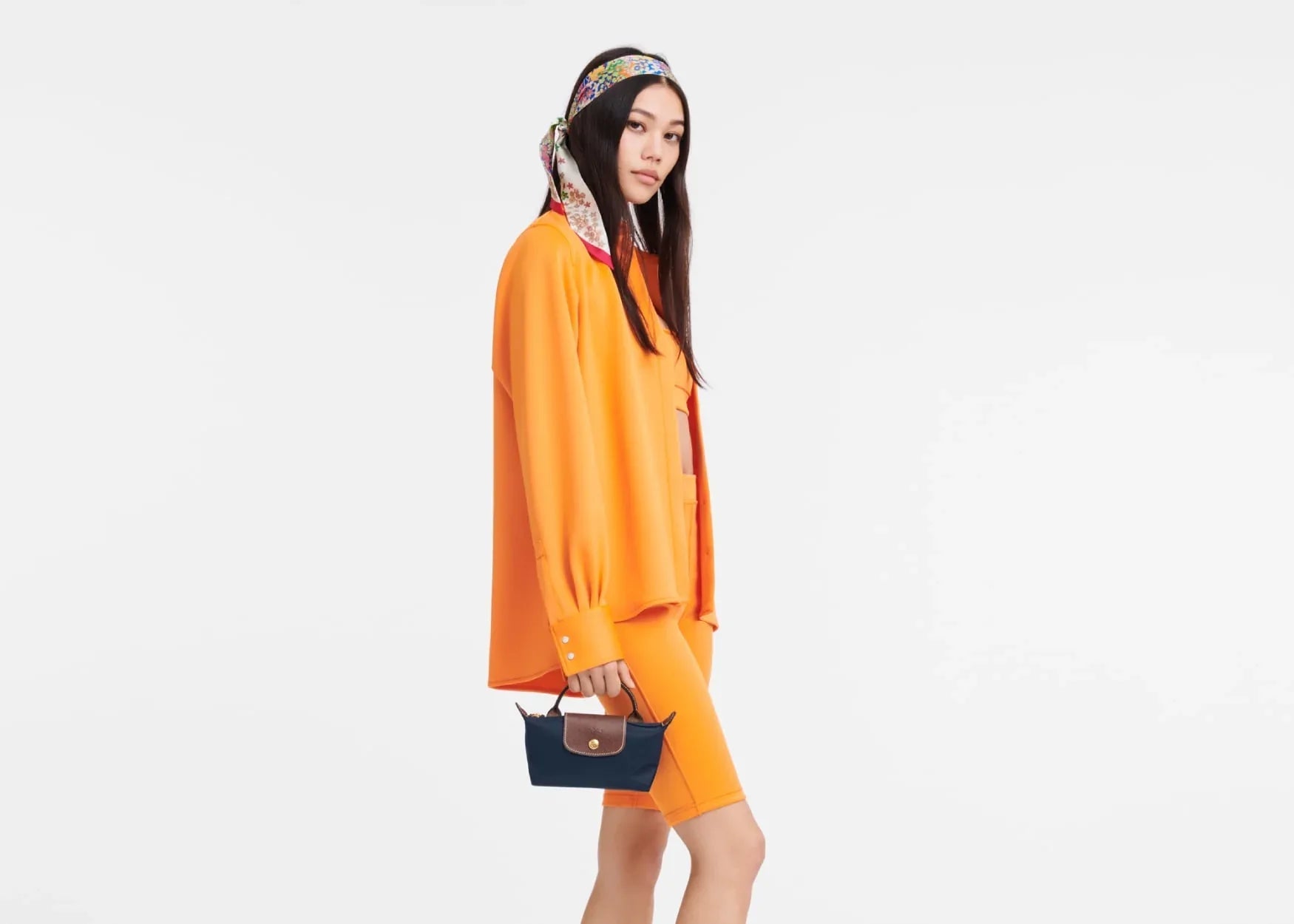 Longchamp Le Pliage Original Pouch With Handle Navy