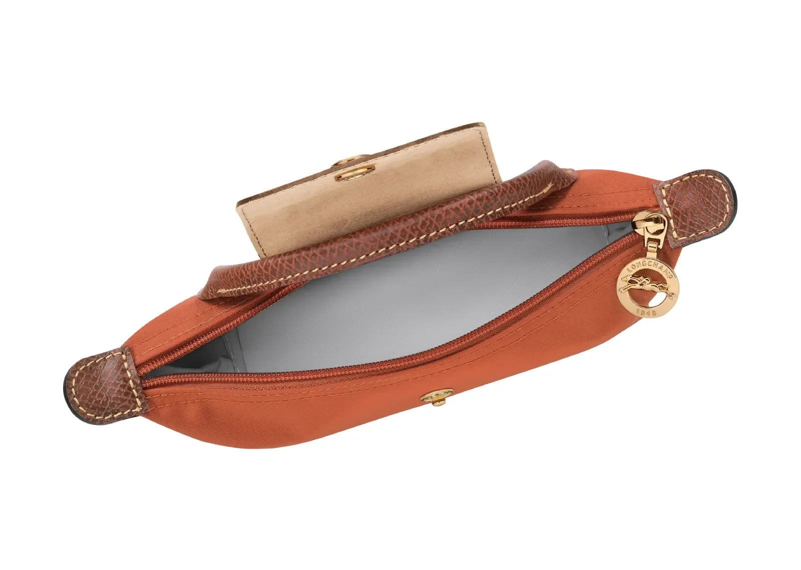 Longchamp Le Pliage Original Pouch With Handle Brick