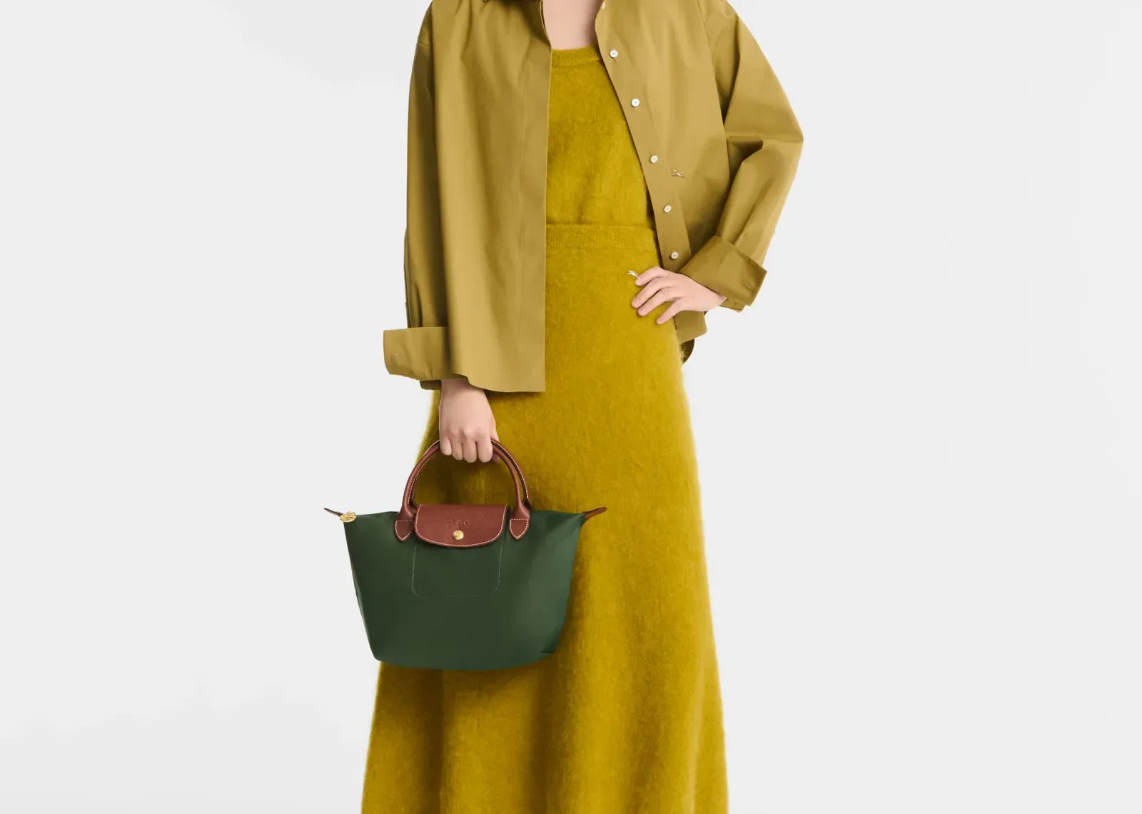 Longchamp Le Pliage Original Small Handbag British Green