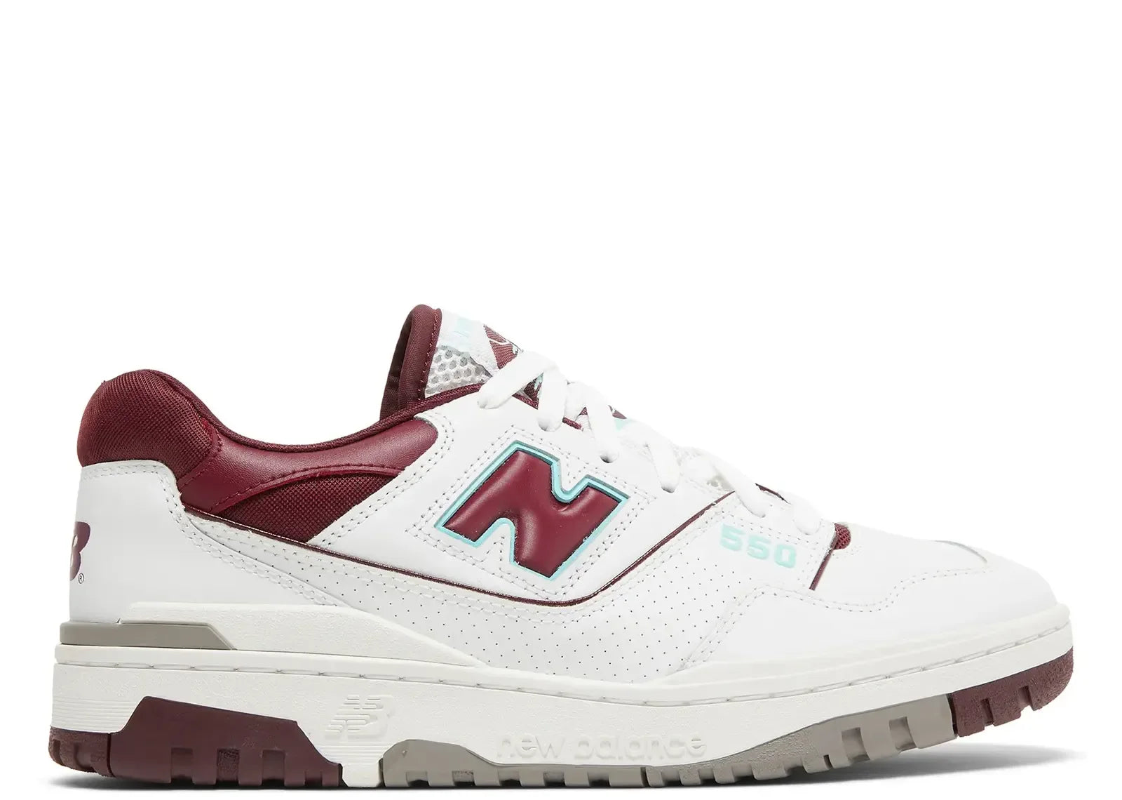 New Balance 550 Burgundy Cyan