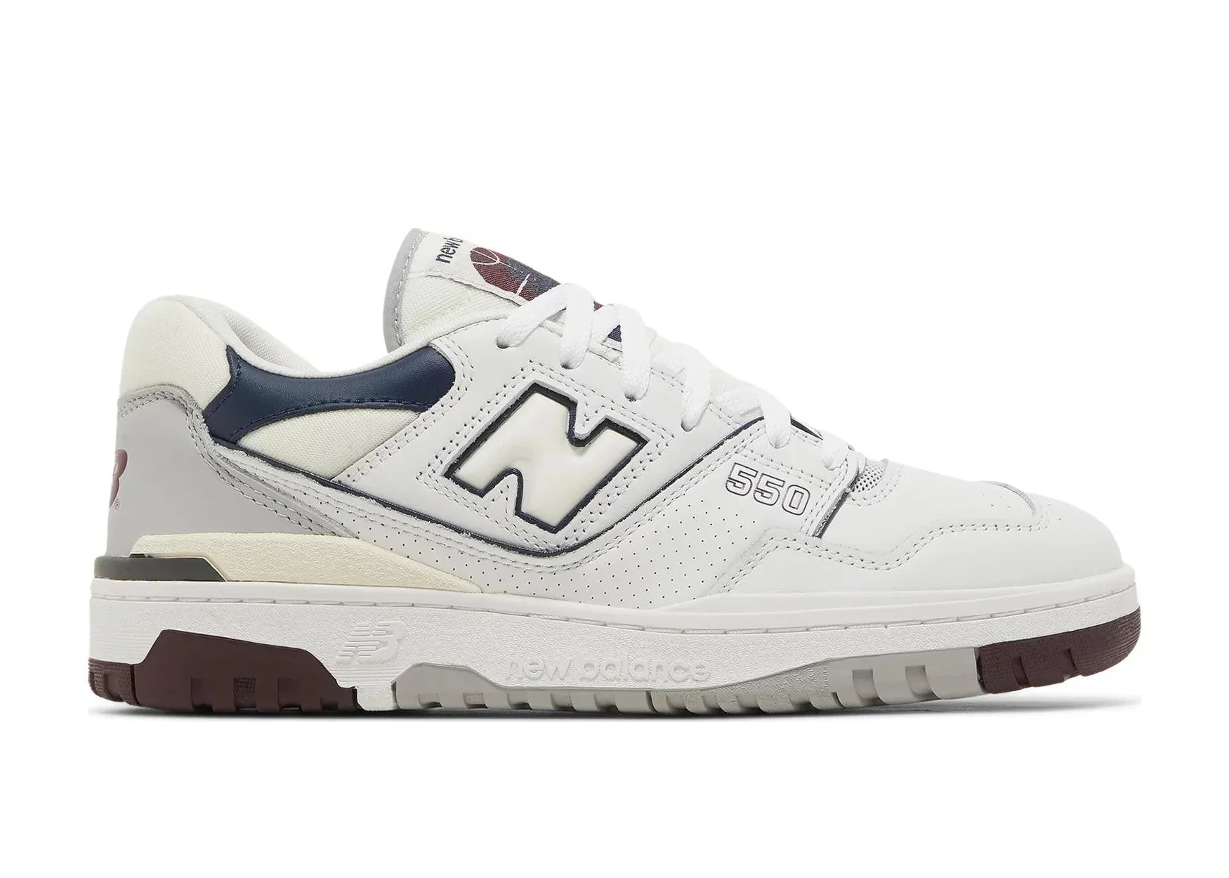 New Balance 550 White Natural Indigo Burgundy