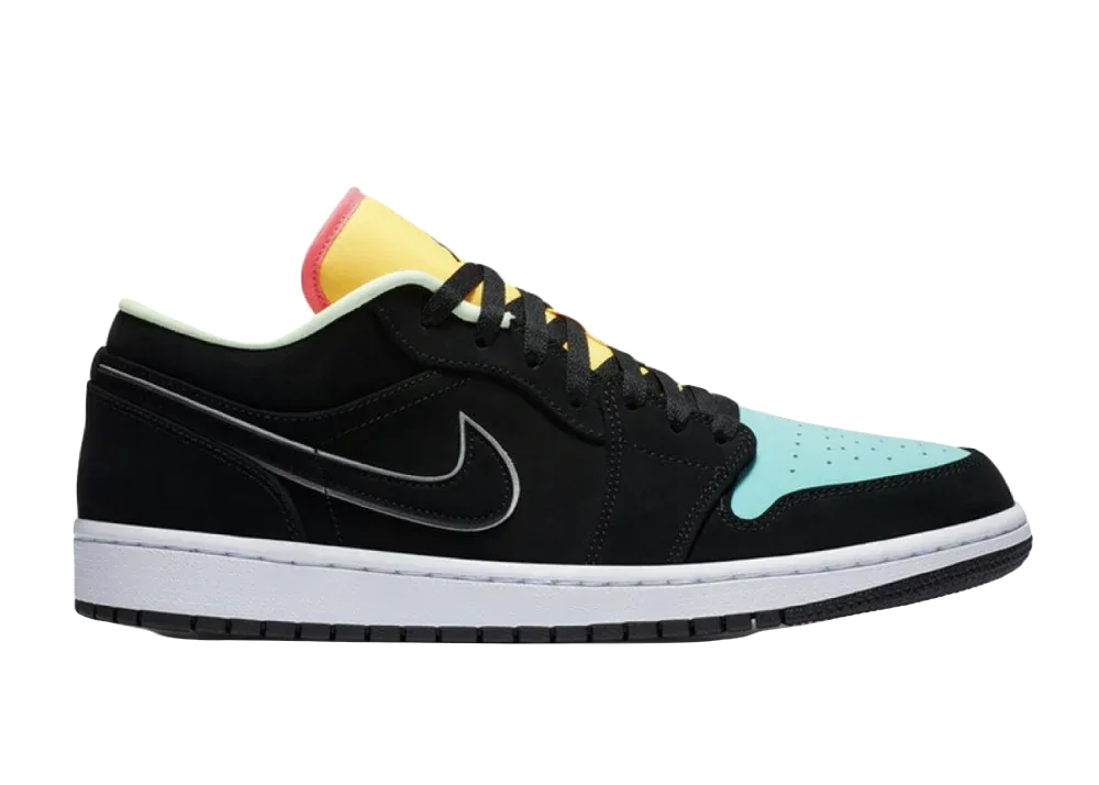 Nike Air Jordan 1 Low Black Aurora Green Laser Orange