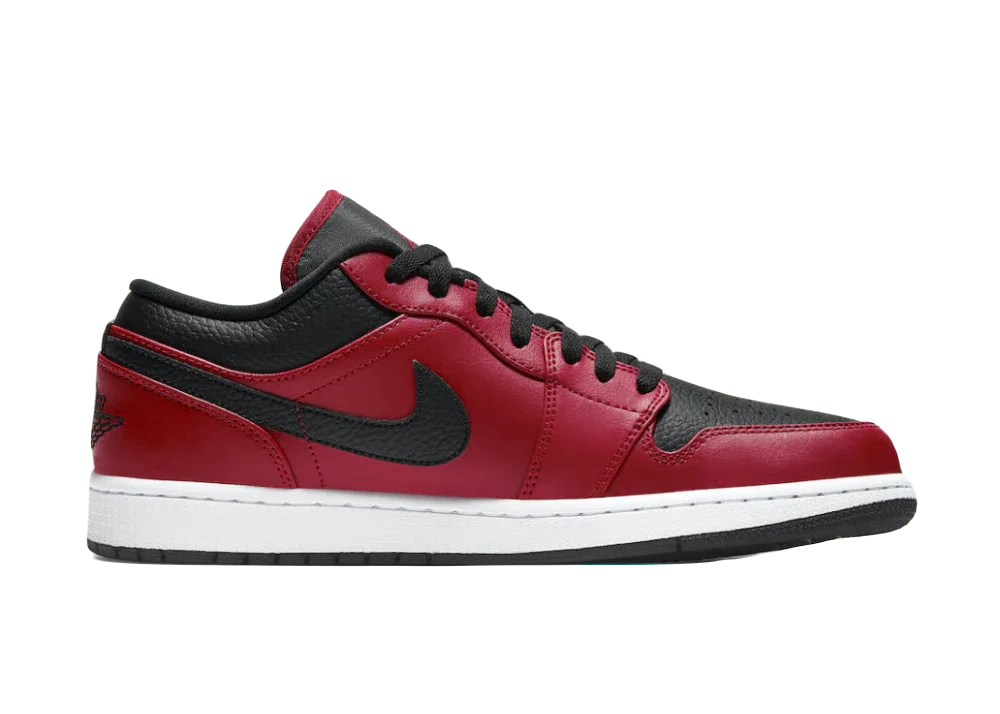 Nike Air Jordan 1 Low Reverse Bred Pebbled Swoosh