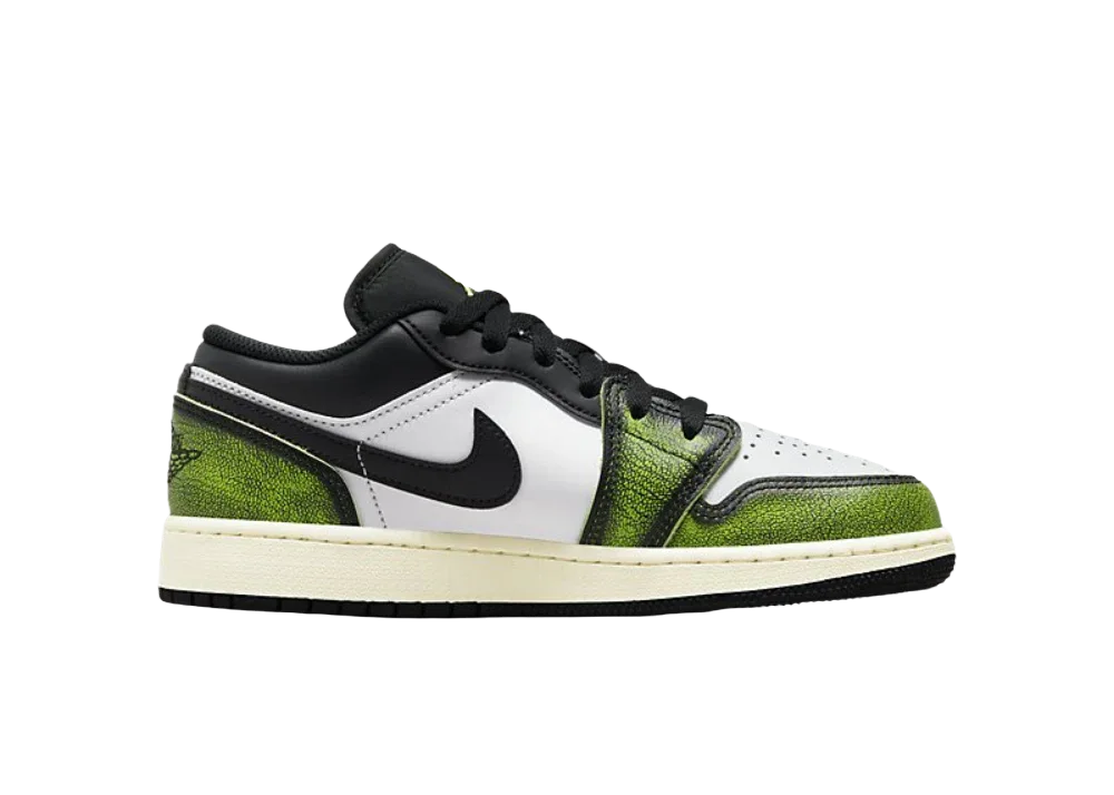 Nike Air Jordan 1 Low White Black Green (GS)