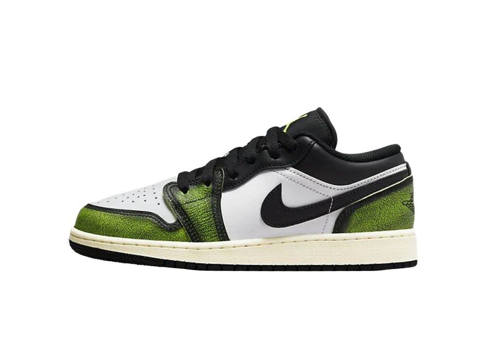 Nike Air Jordan 1 Low White Black Green (GS)