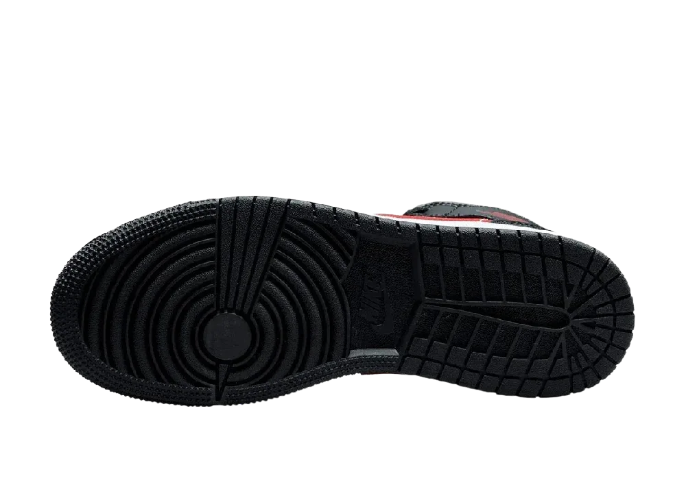 Nike Air Jordan 1 Mid Black Fire Red (GS)