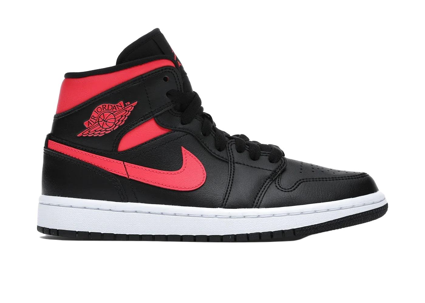 Nike Air Jordan 1 Mid Black Siren Red (W)