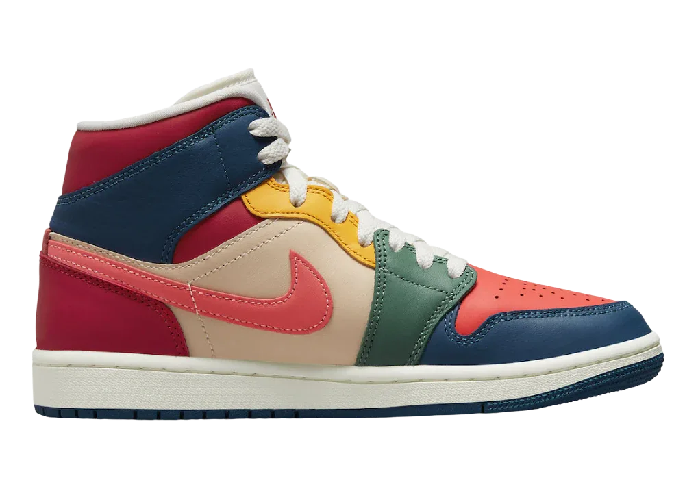 Nike Air Jordan 1 Mid Multi Color (2022) (W)