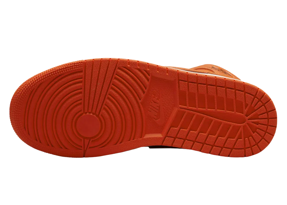 Nike Air Jordan 1 Mid Orange Black (W)