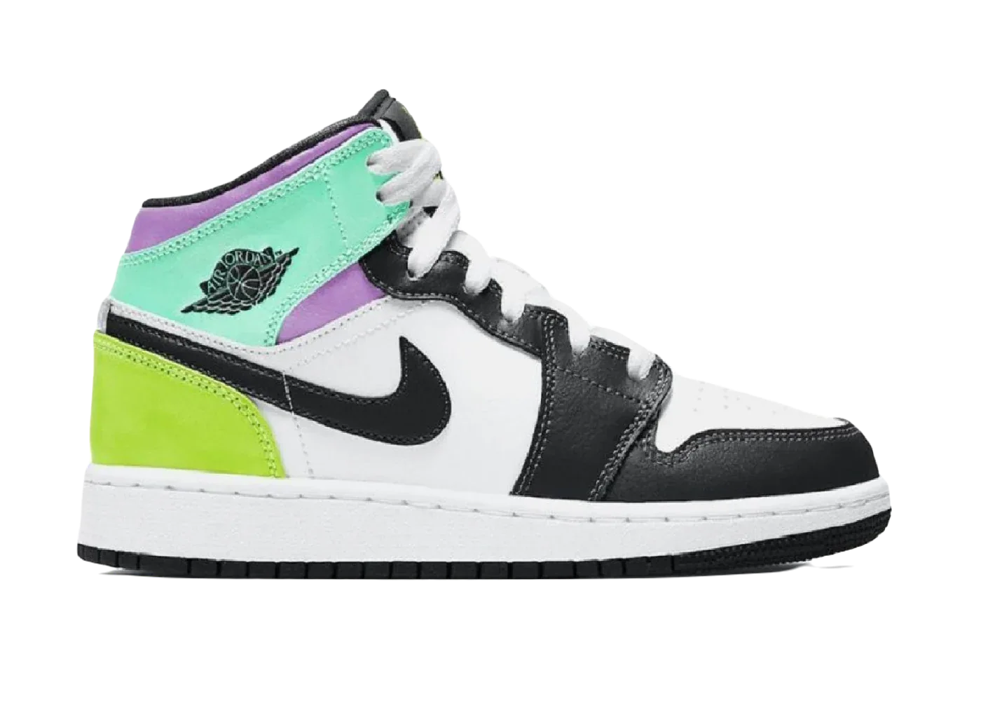 Nike Air Jordan 1 Mid Pastel Black Toe (GS)