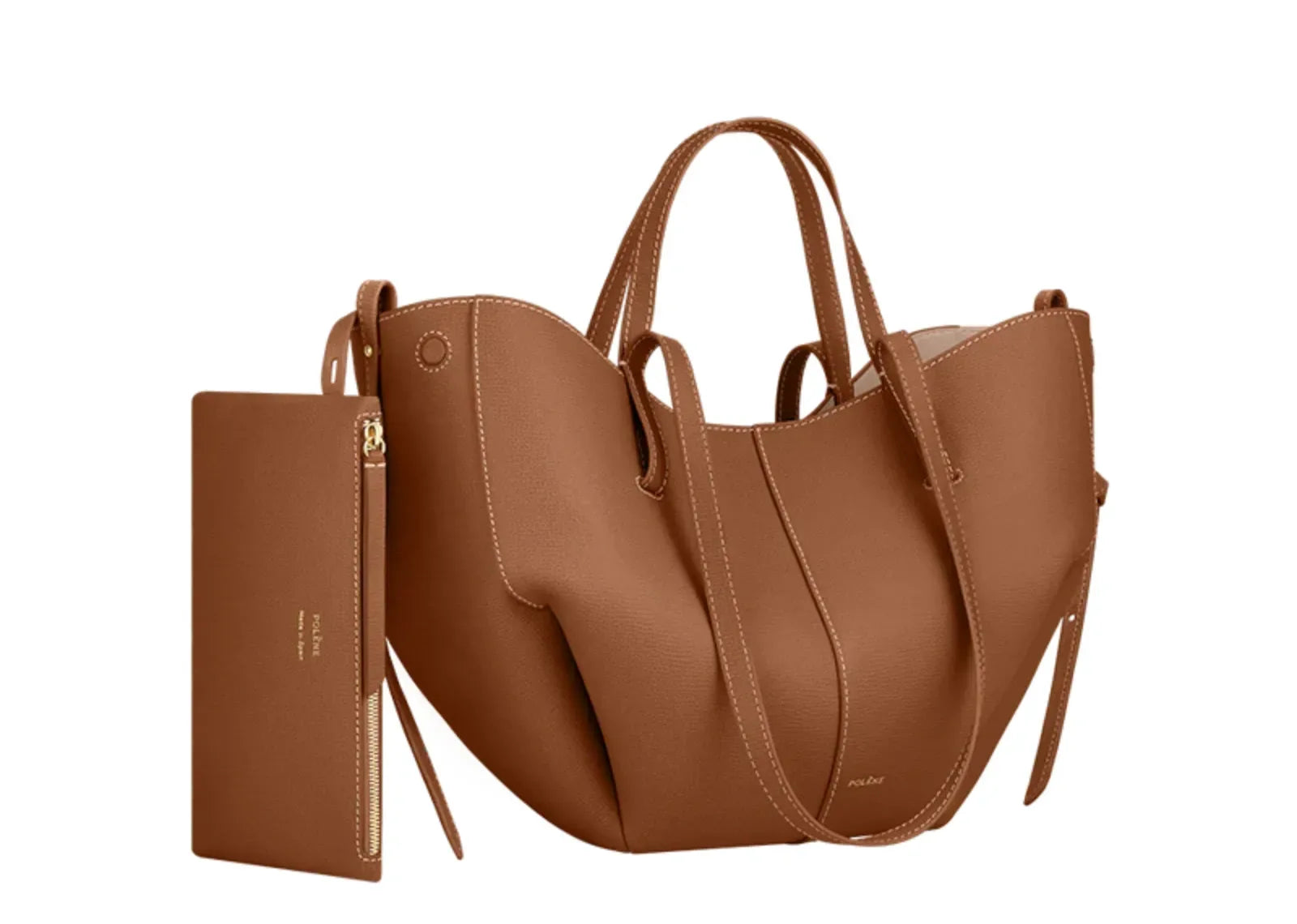 Polène Cyme Mini Edition Textured Camel