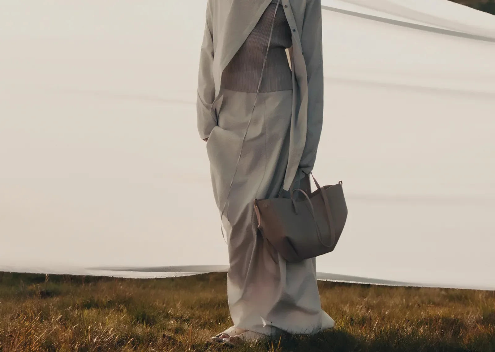 Polène Cyme Mini Edition Textured Taupe