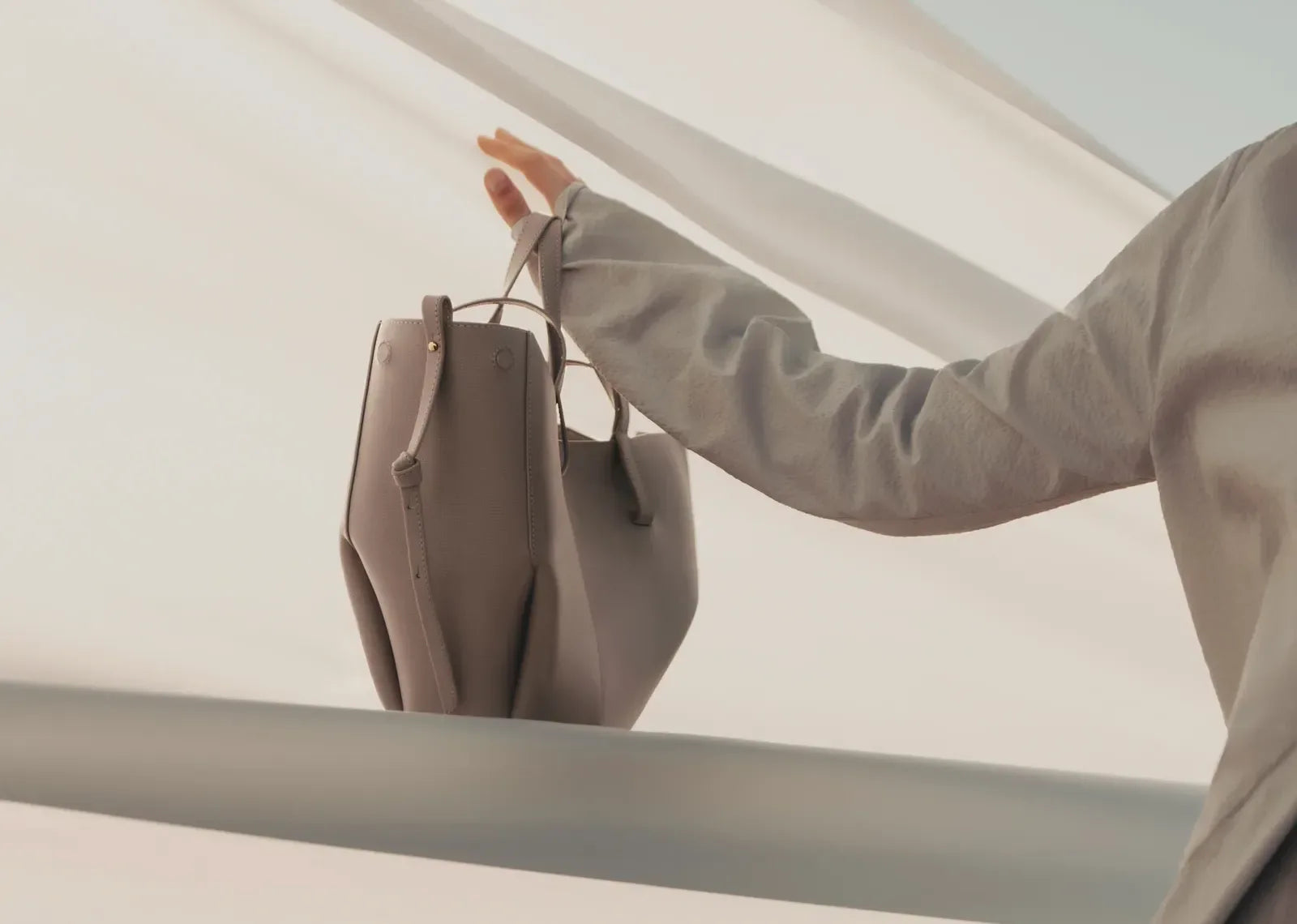 Polène Cyme Mini Edition Textured Taupe