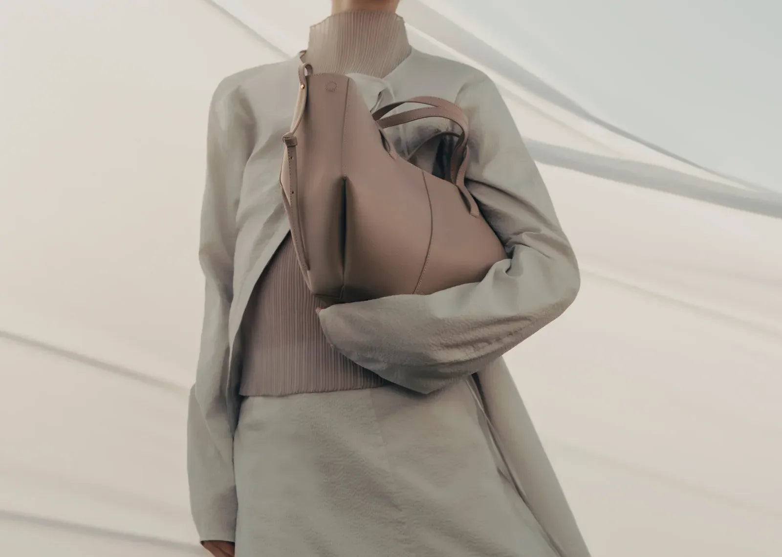 Polène Cyme Mini Edition Textured Taupe