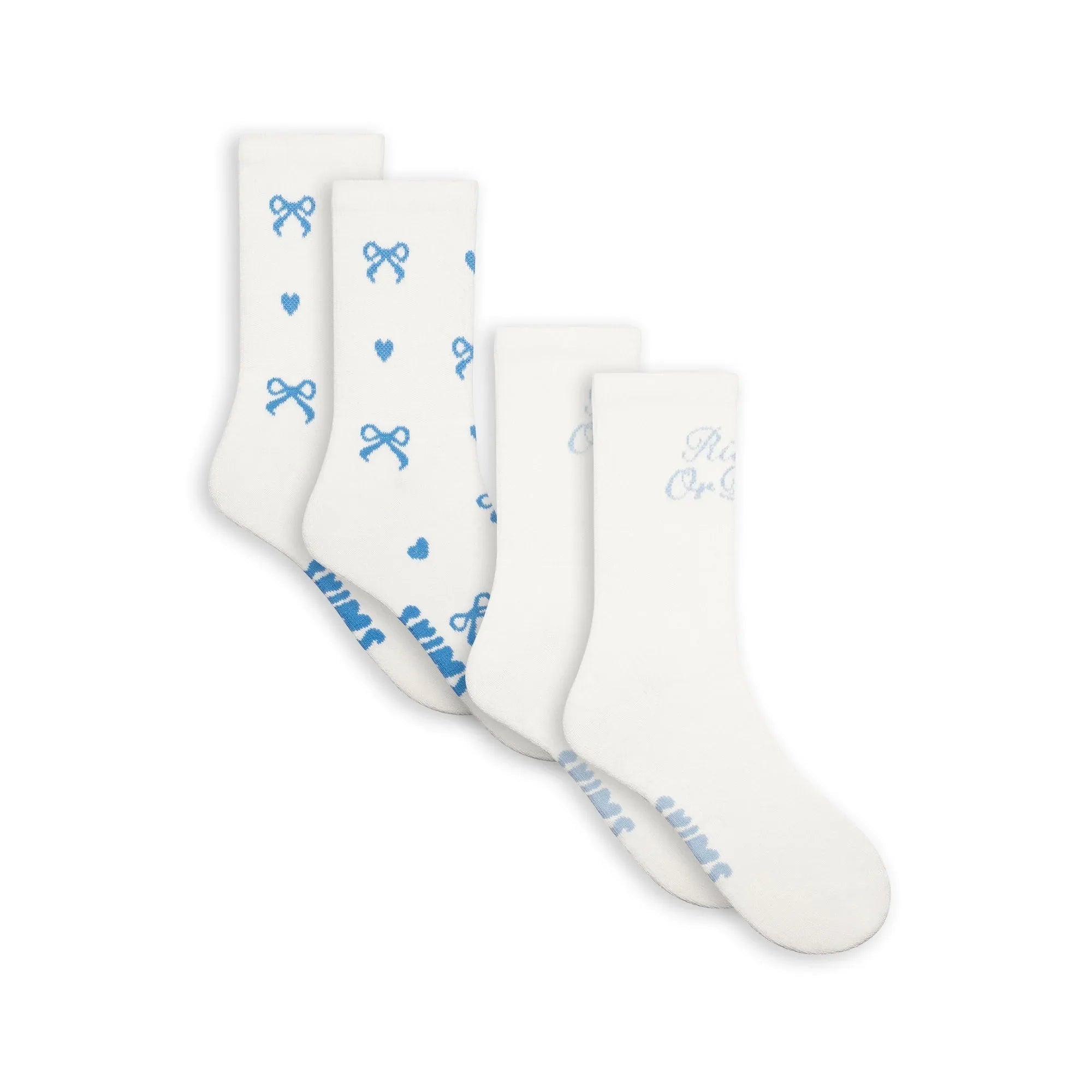 SKIMS WEDDING SOCK 2-PACK | MARBLE AND CLOUD BOW PRINT - ÇORAP