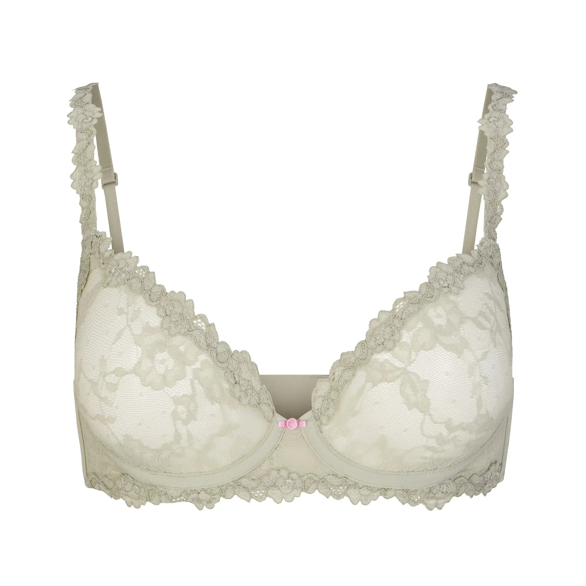SKIMS STRETCH LACE UNLINED DEMI BRA | TALC - SÜTYEN