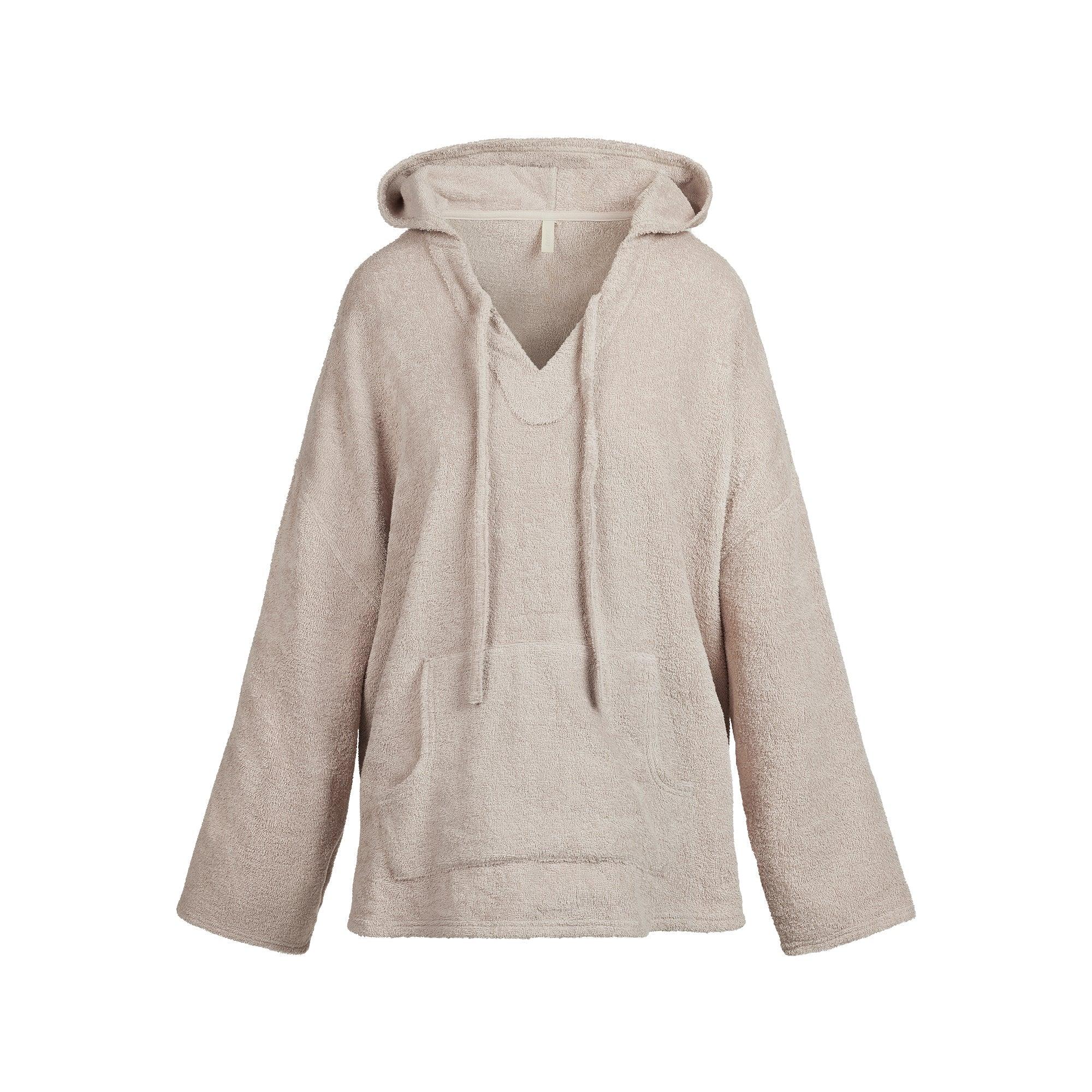 SKIMS TERRY COVER-UPS OVERSIZED HOODIE | STONE - KAPŞONLU SWEATSHIRT