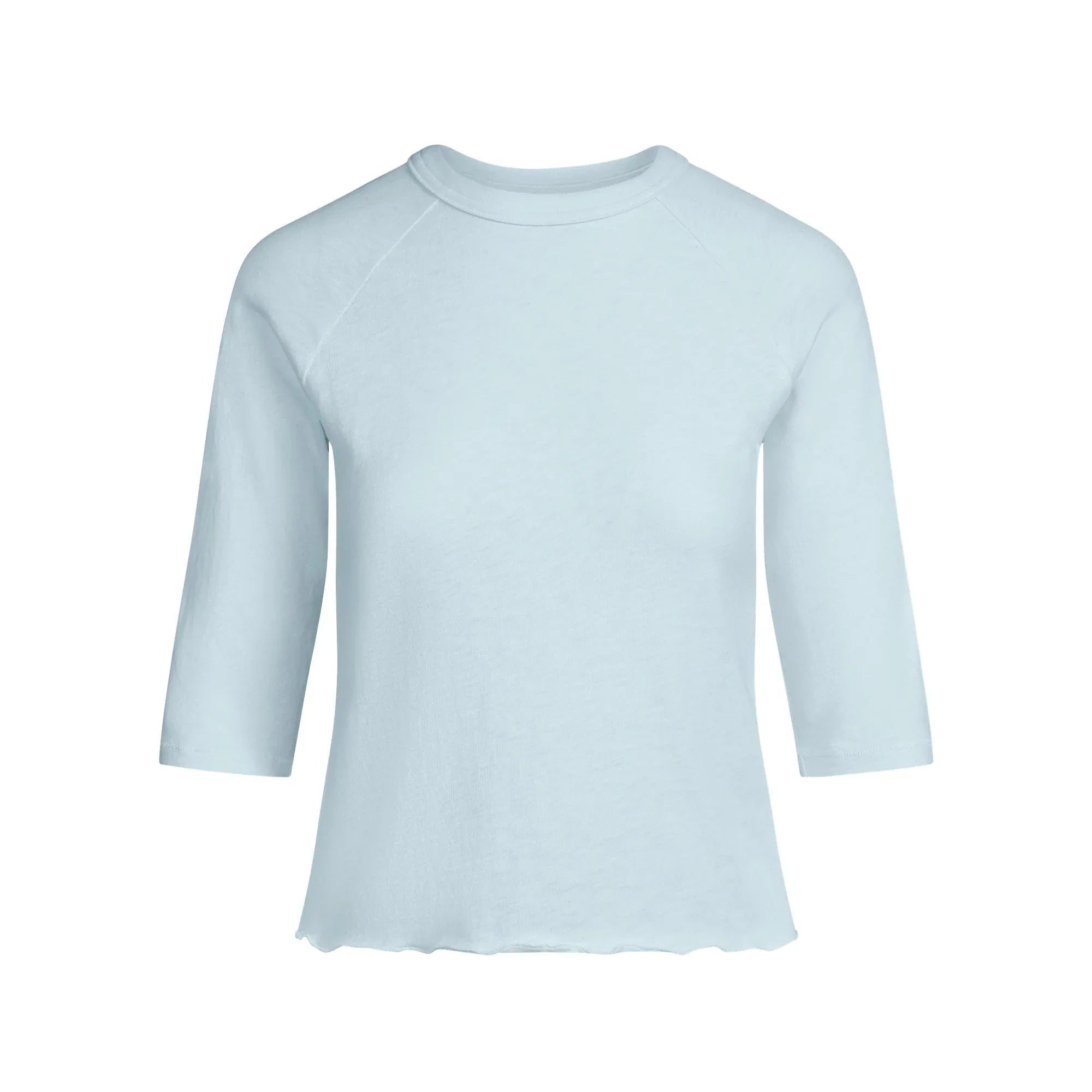 SKIMS WORN IN JERSEY SHRUNKEN BASEBALL TEE | DENIM - TİŞÖRT