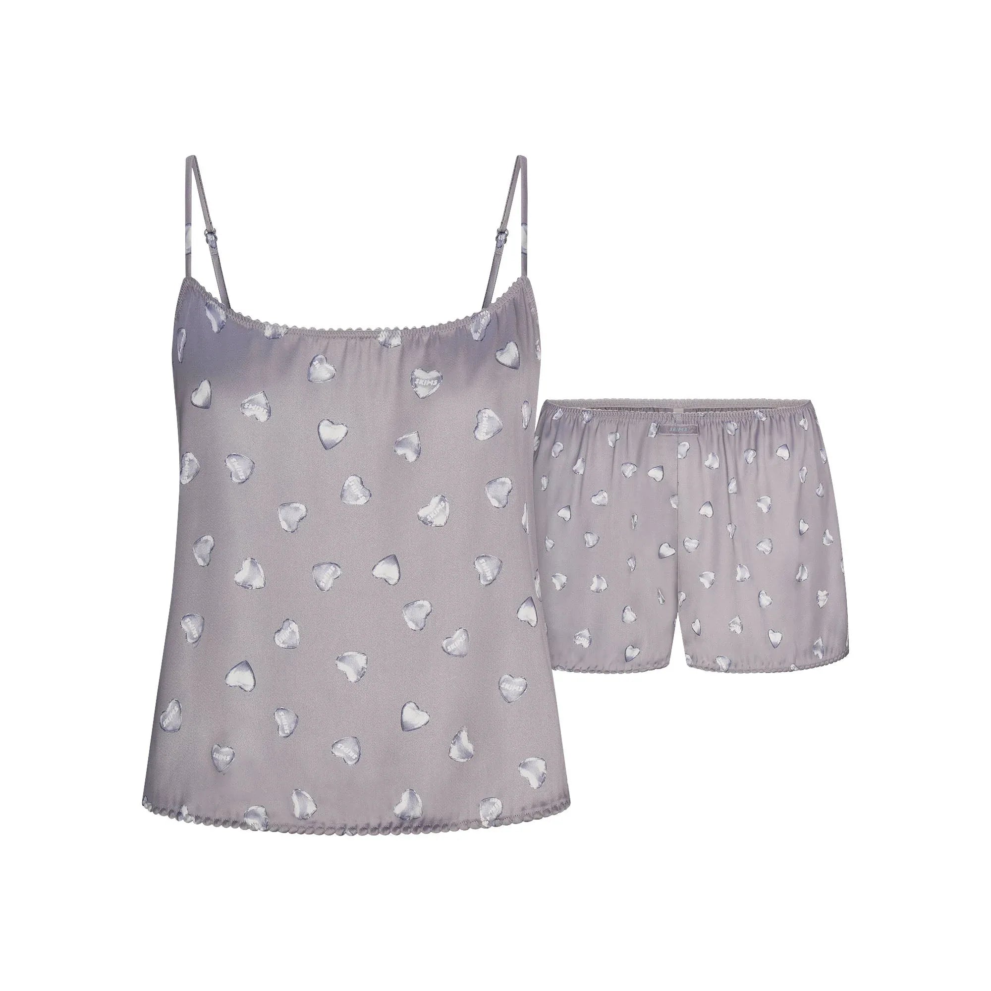 SKIMS WOVEN SHINE CAMI AND SHORT SLEEP SET | MIRROR BALLOON PRINT - PİJAMA TAKIMI