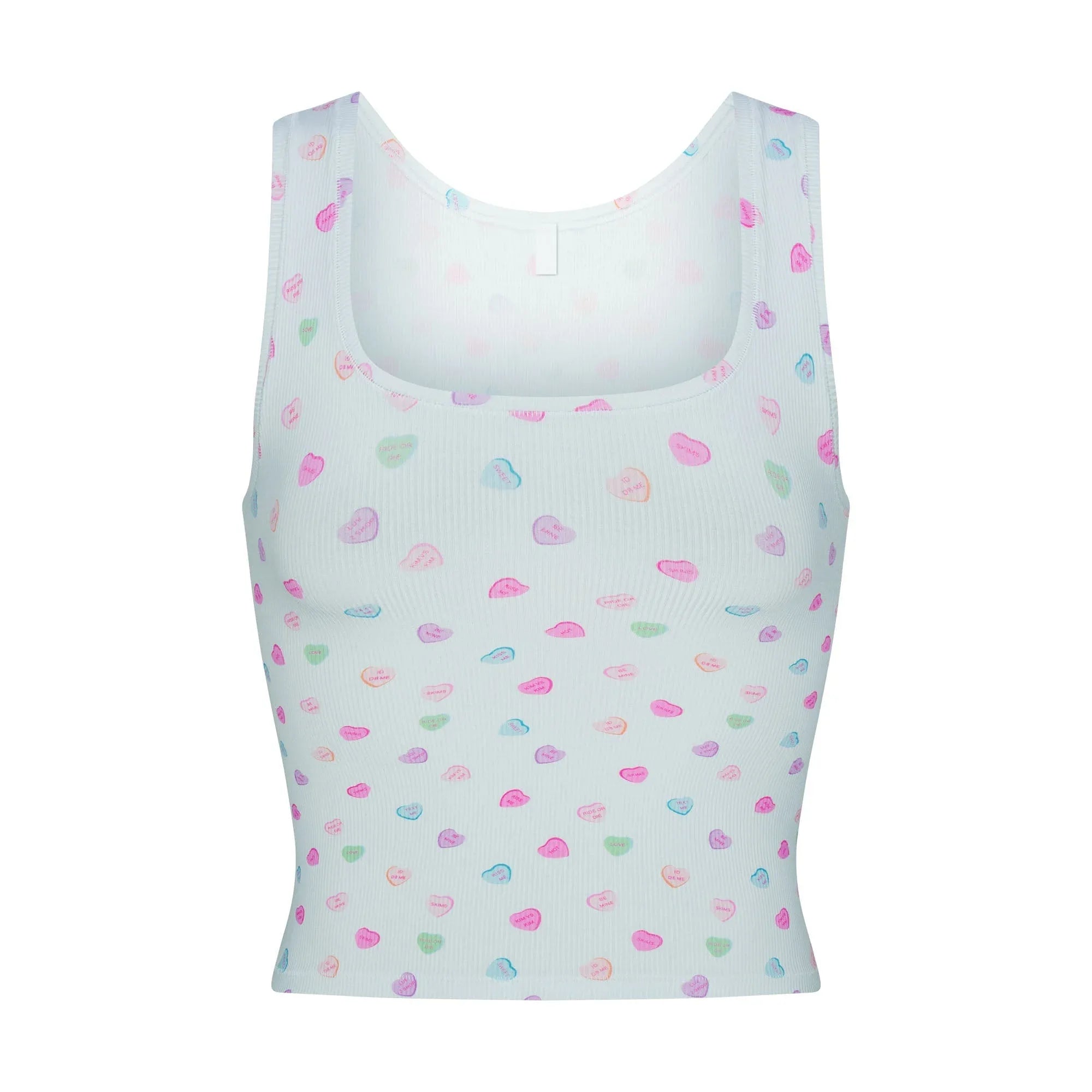 SKIMS SOFT LOUNGE TANK | CLOUD CANDY HEART PRINT - KİLOTLU ÇORAP