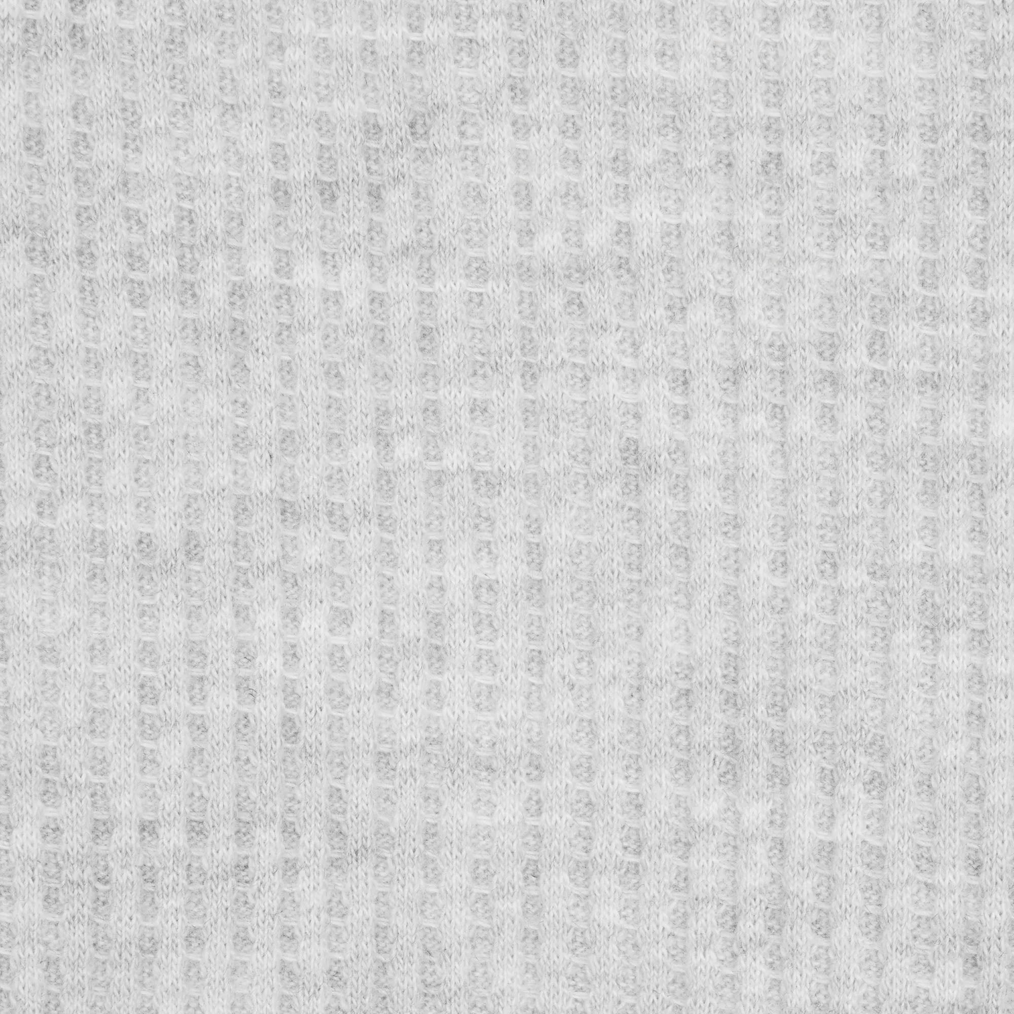 SKIMS WAFFLE MENS LONG SLEEVE T-SHIRT | LIGHT HEATHER GREY - TİŞÖRT