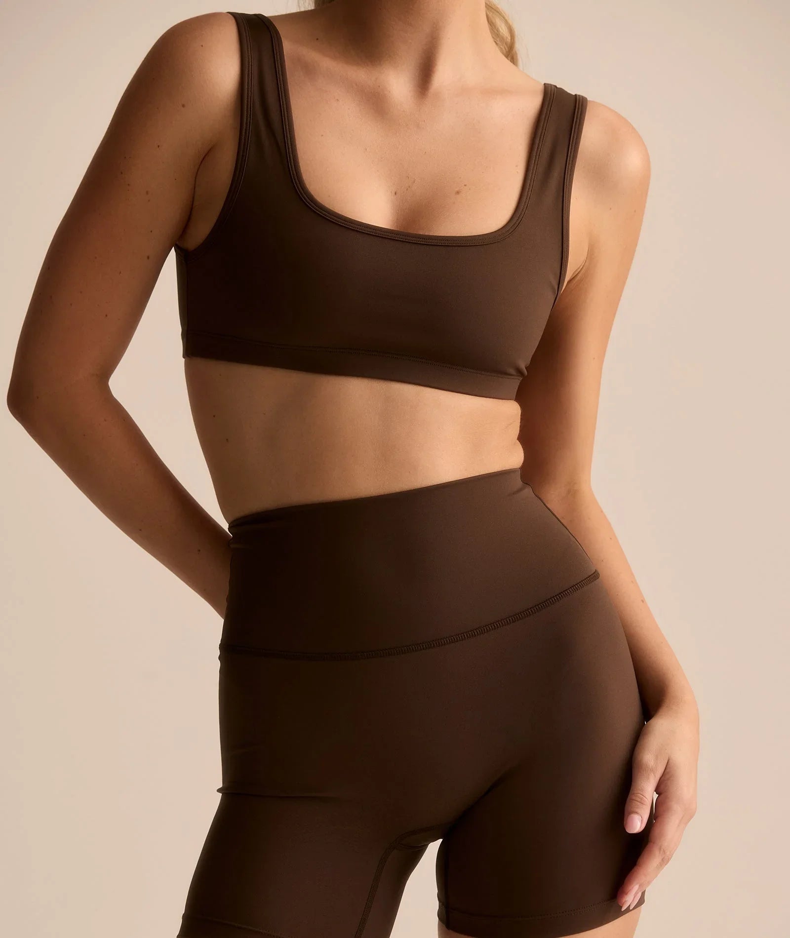 VEHLA SPORTS BRA - CHOC - Sütyen