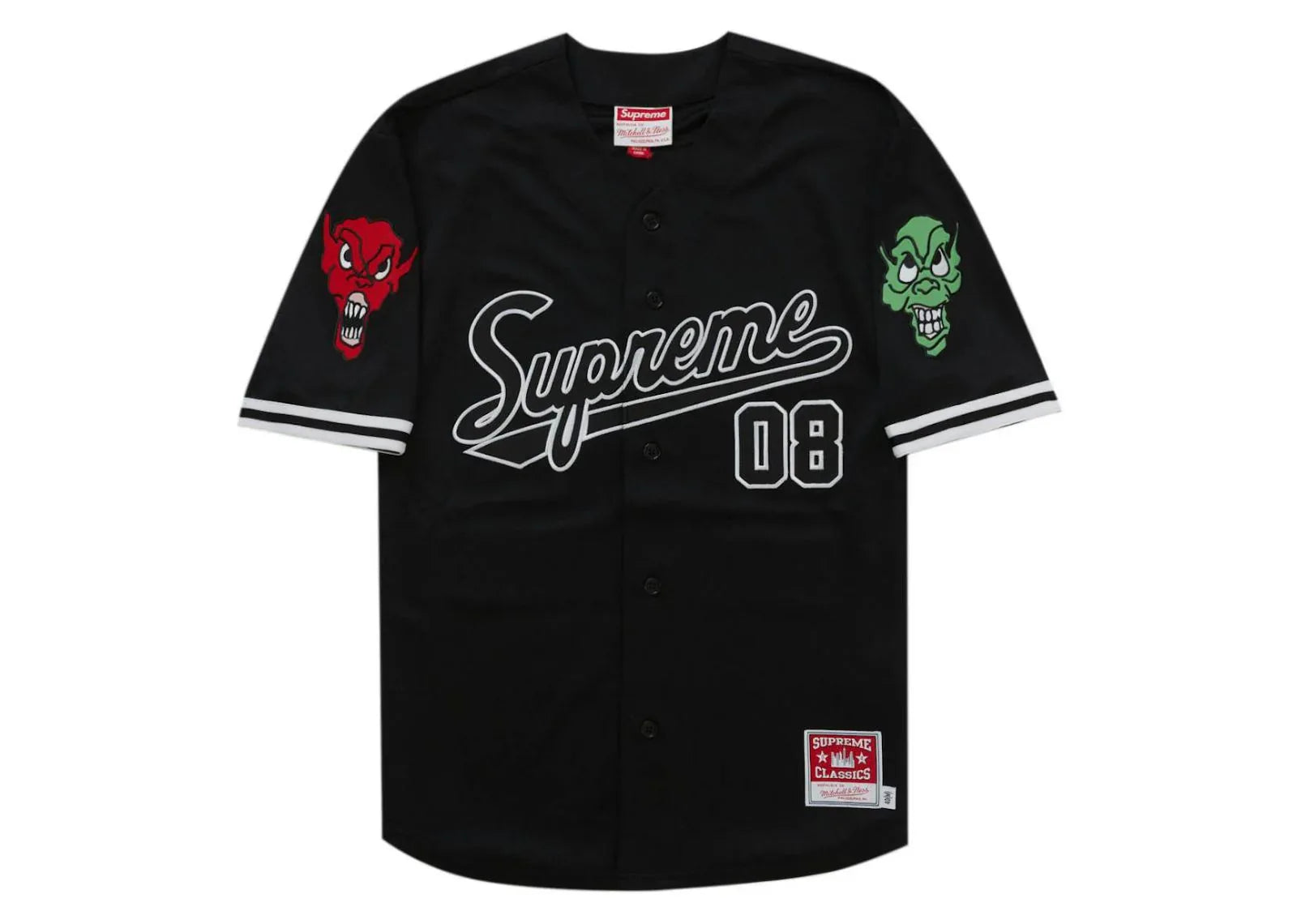 Supreme Mitchell & Ness Downtown Hell Baseball Jersey Black