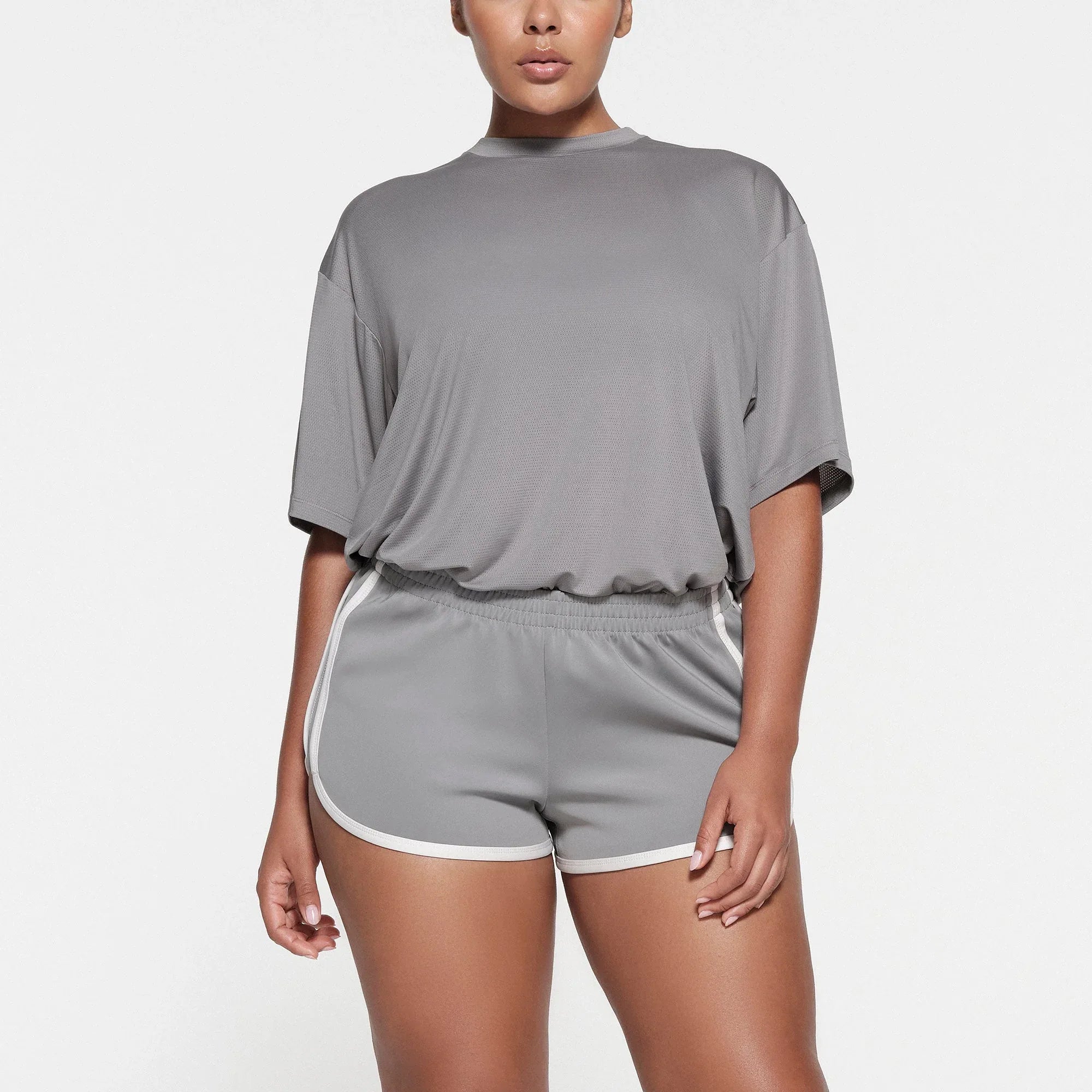 SKIMS TRACK MESH OVERSIZED T-SHIRT | PACIFIC - TİŞÖRT