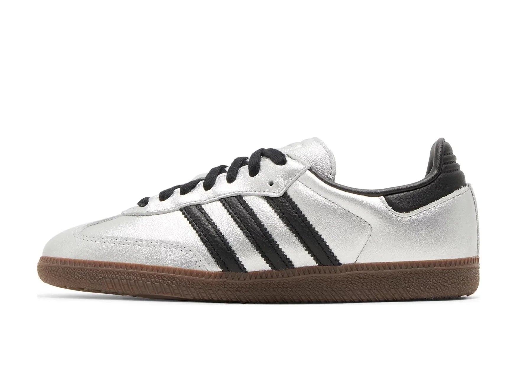 Adidas Samba OG Silver Metallic Black Gum (W)