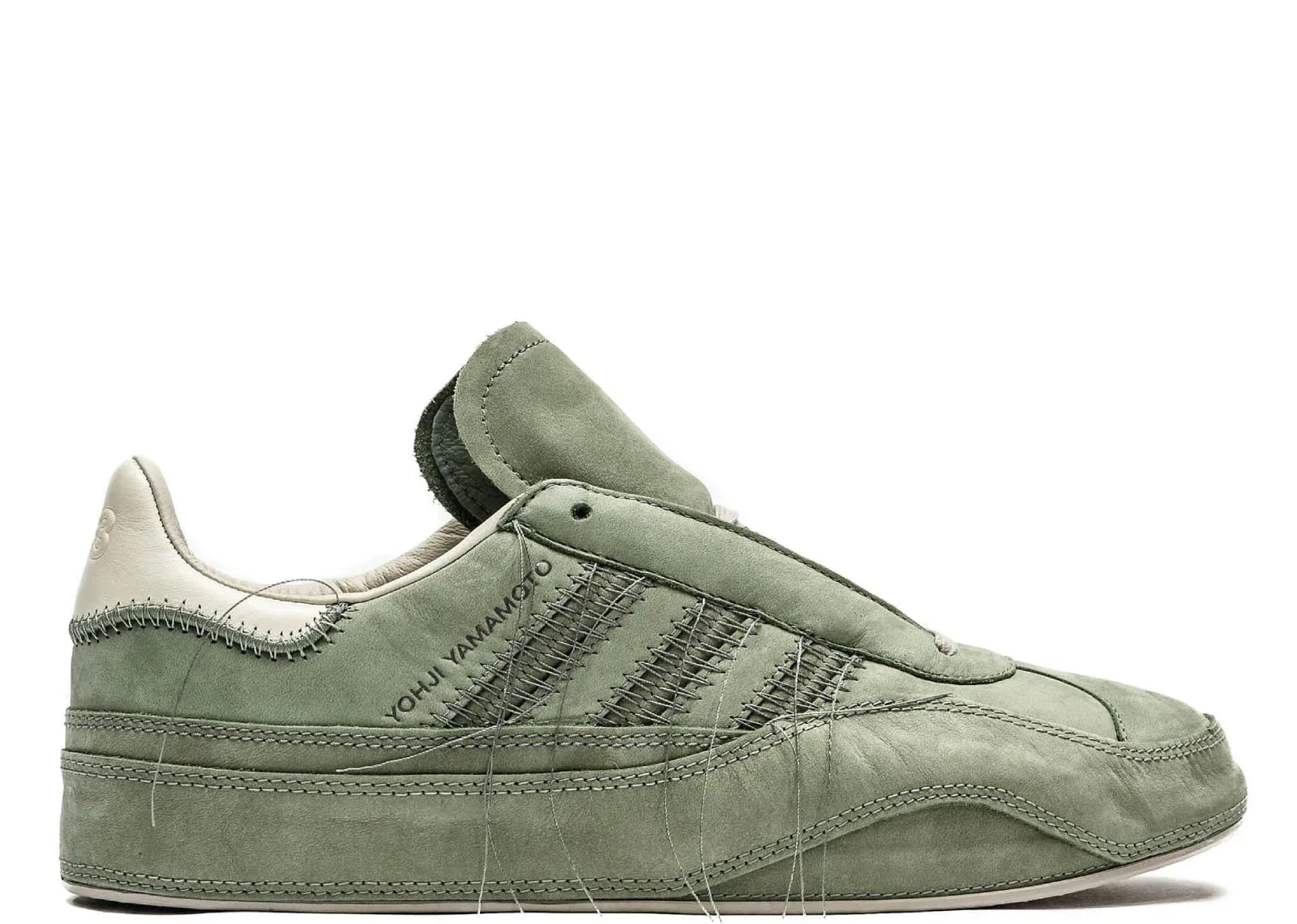 Adidas Y-3 Gazelle Silver Green Off White Light Brown